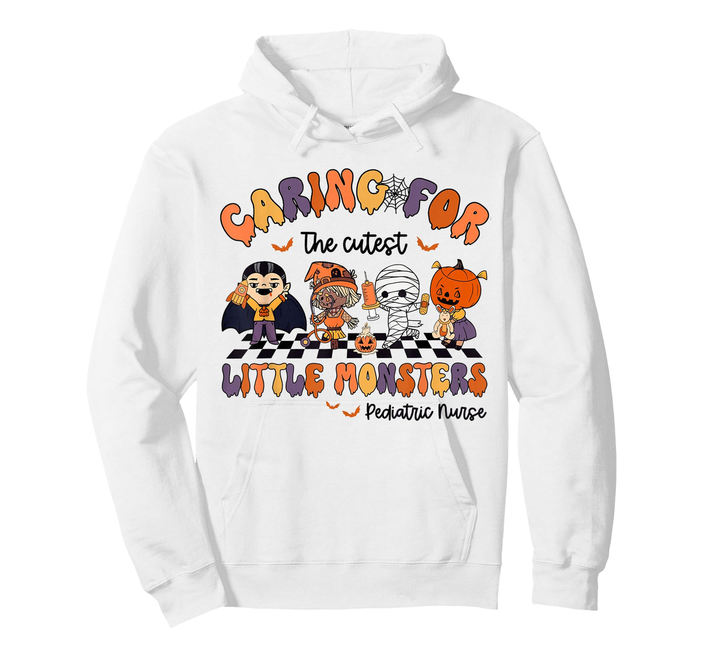 Caring For The Cutest Little Monsters Peds Nurse Halloween T-Shirt