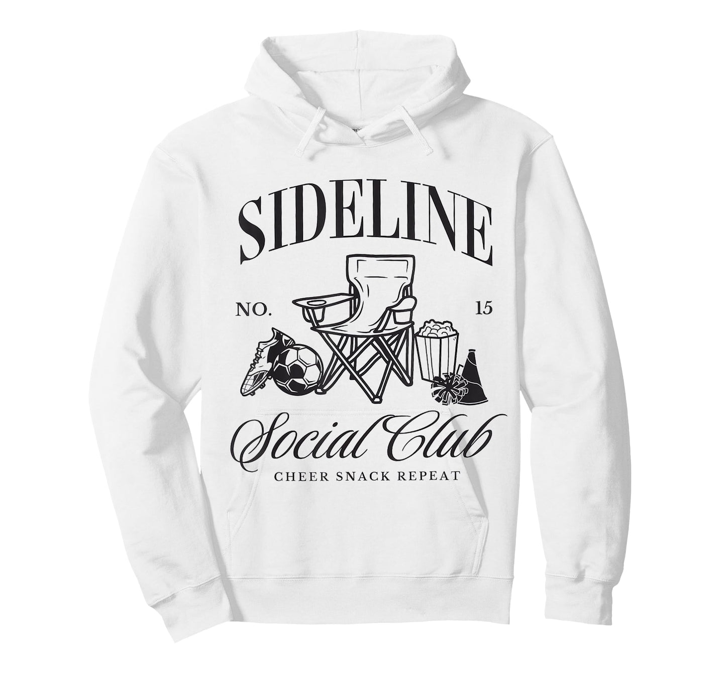 Women Sideline Social Club Soccer Mom Game Day Mothers Day T-Shirt