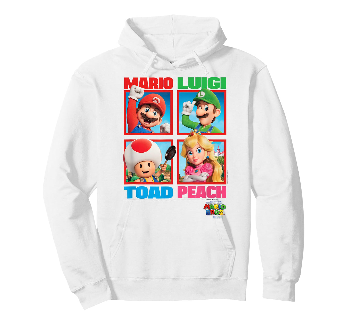The Super Mario Bros. Movie Mario Peach Toad Luigi Poster T-Shirt