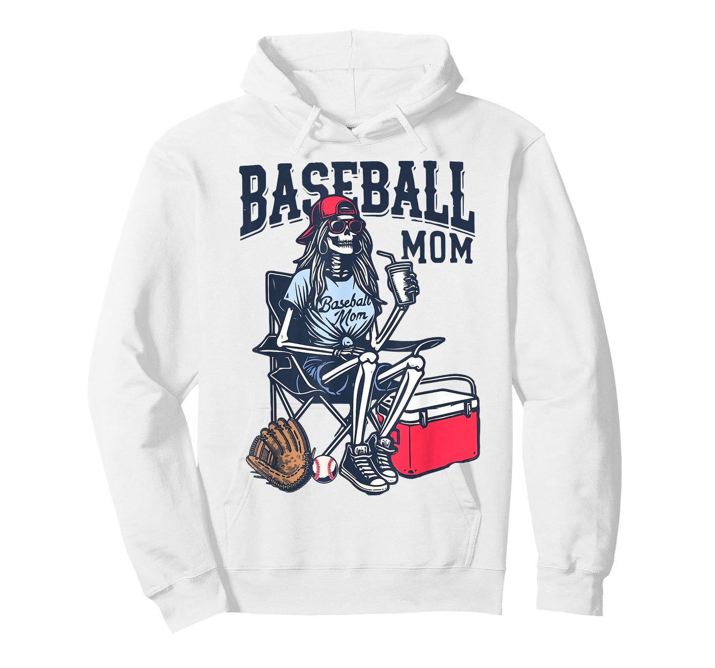Baseball Mom Skeleton Halloween Baseball Game Day Mother Day T-Shirt