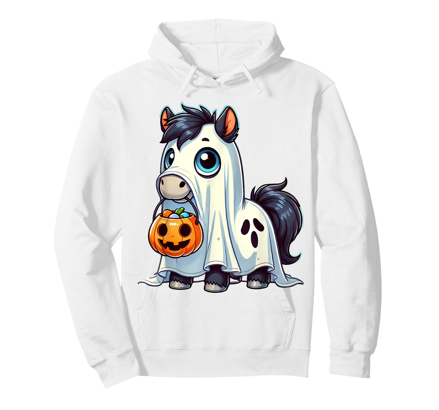 Horse Ghost Halloween Farm Animal Men Women Kids T-Shirt