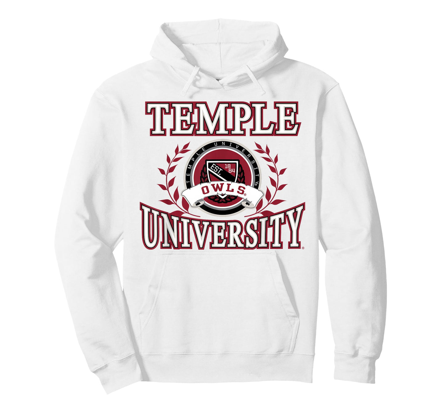 Temple Owls Laurels Gray Officially Licensed T-Shirt