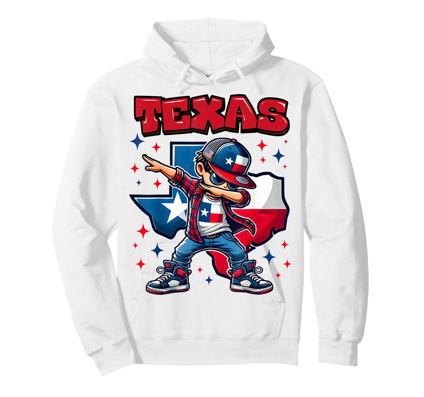 Texas King Dabbing Cool Texas State Flag for Kids T-Shirt