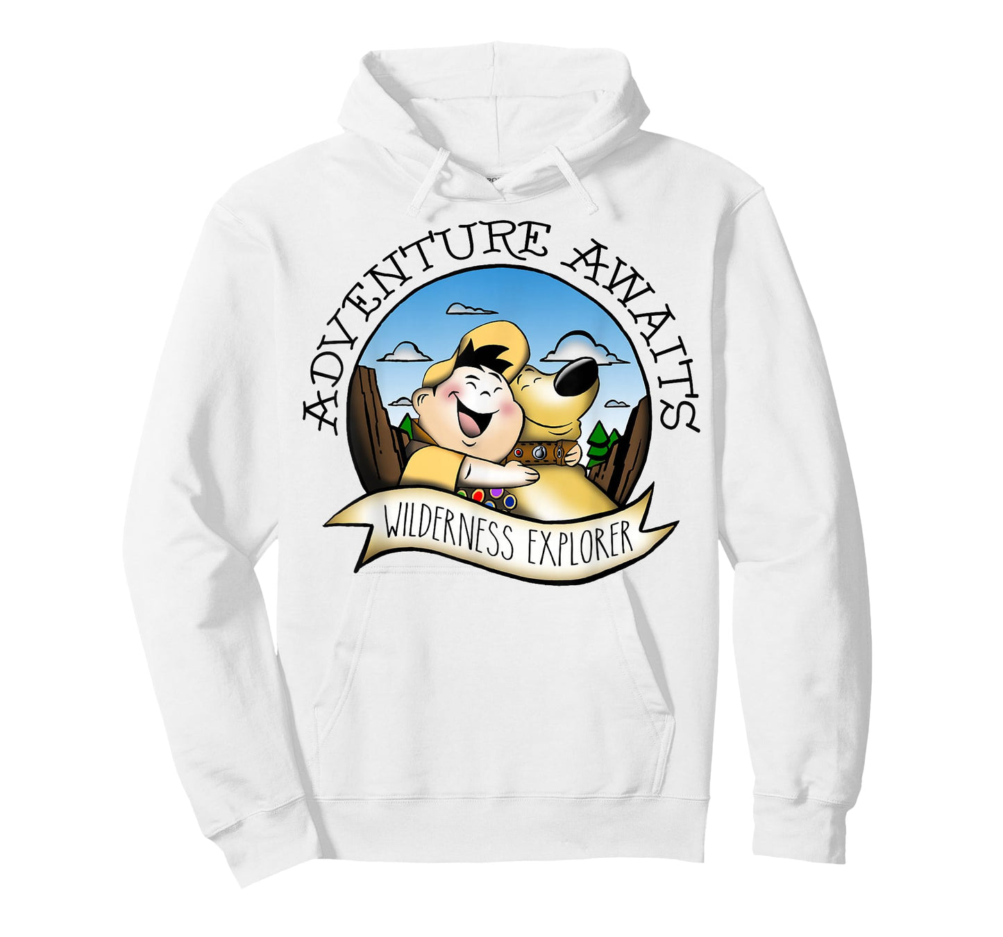 Disney Pixar Up Russell Dug Vintage Hug Graphic T-Shirt T-Shirt