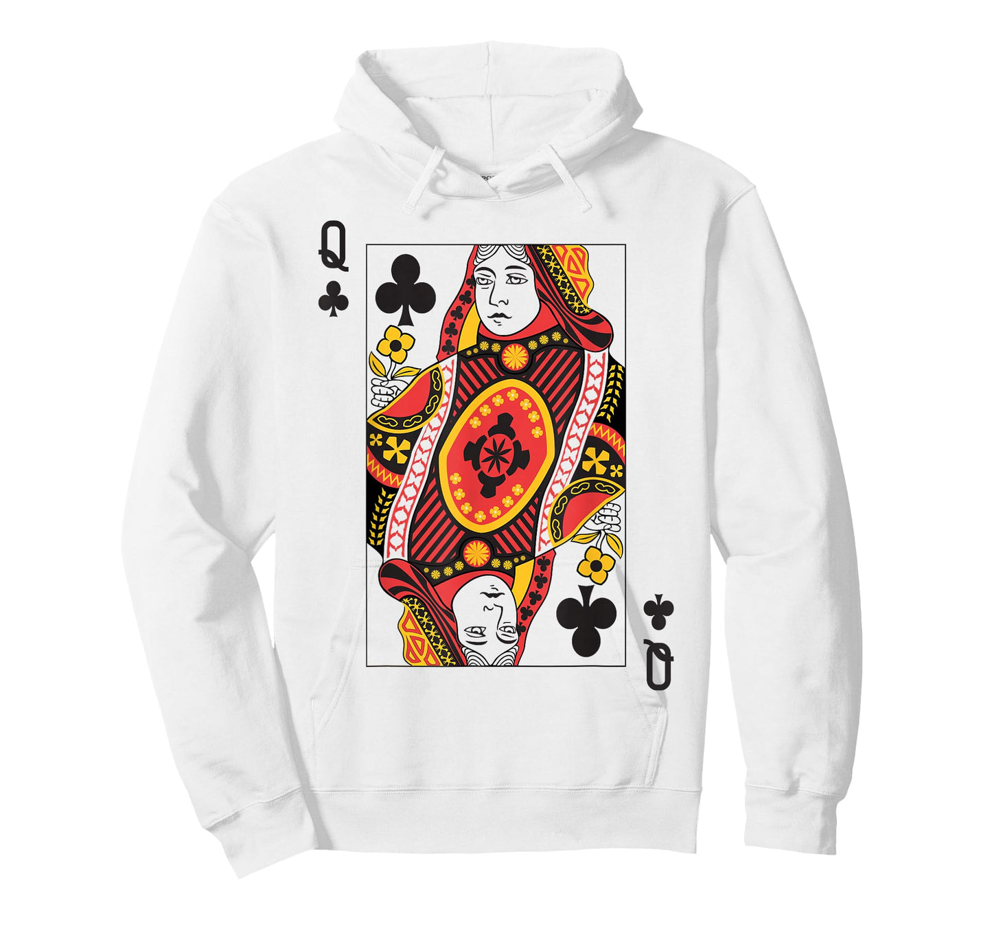 Queen of Clubs | Royal Flush Group Costume Playing Card T-Shirt