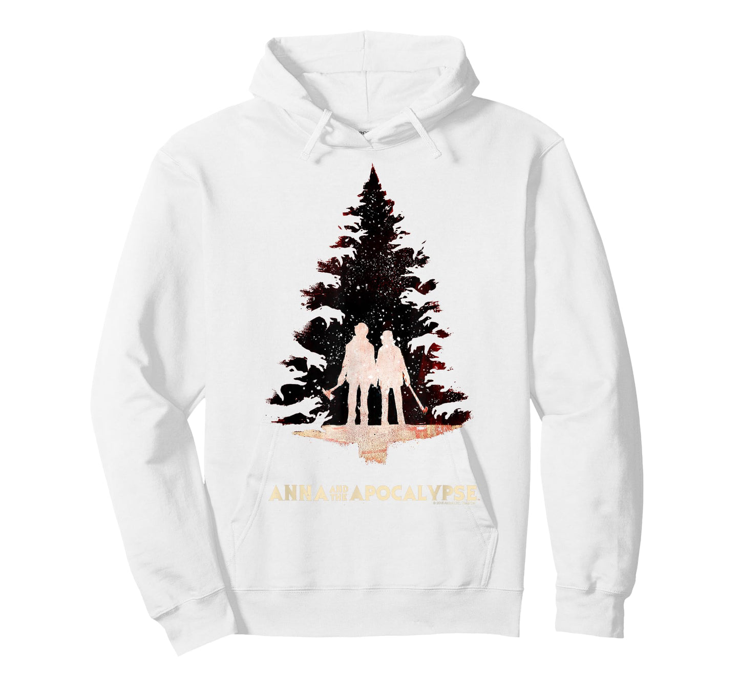 Anna and the Apocalypse Zombie Tree Silhouette Christmas T-Shirt