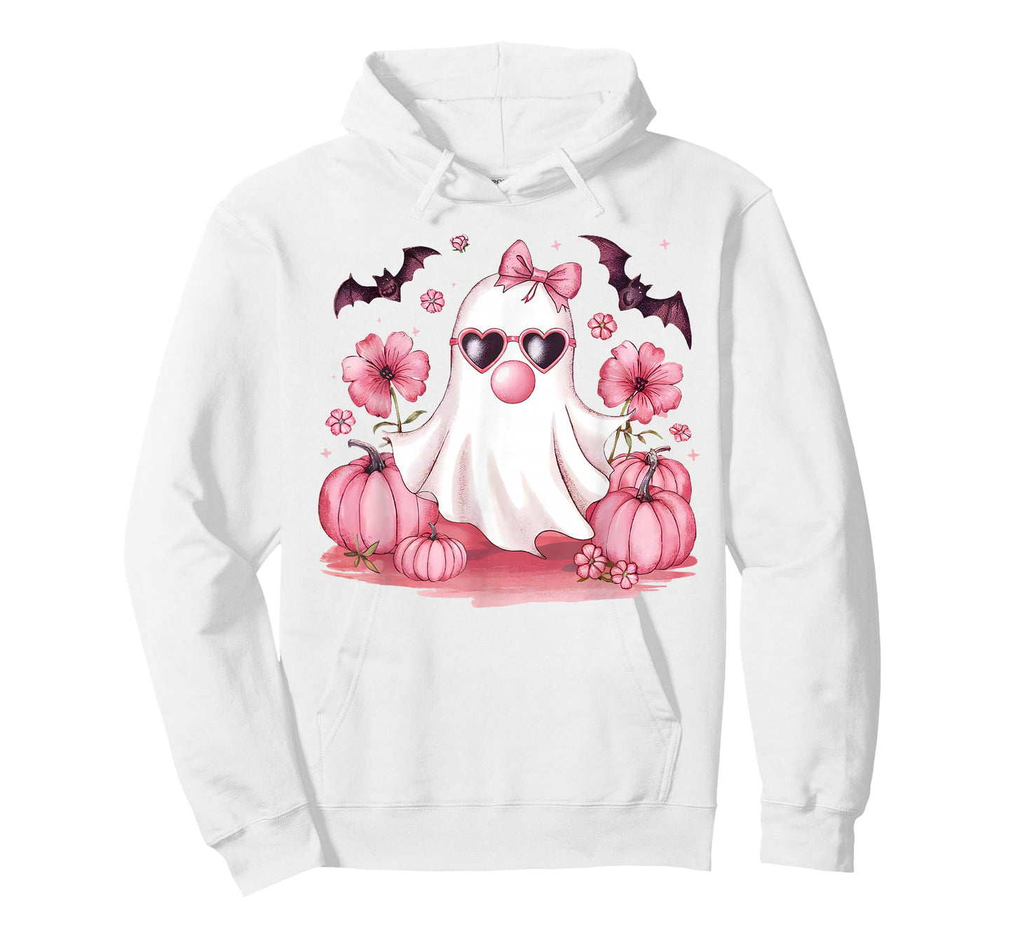 Cute Girly Ghost Blowing Bubble Gum Halloween Costume Kids T-Shirt