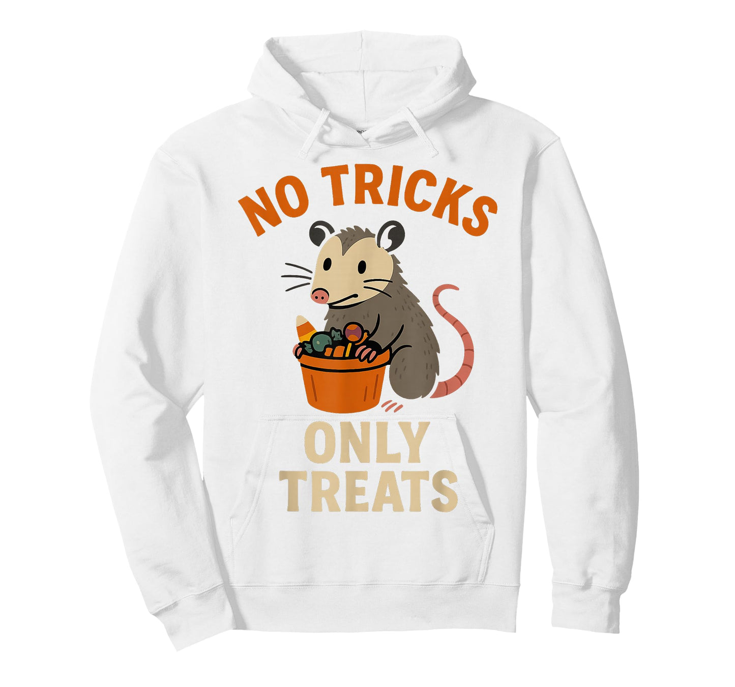 No Tricks Only Treats Cute Vintage Opossum Halloween Retro T-Shirt