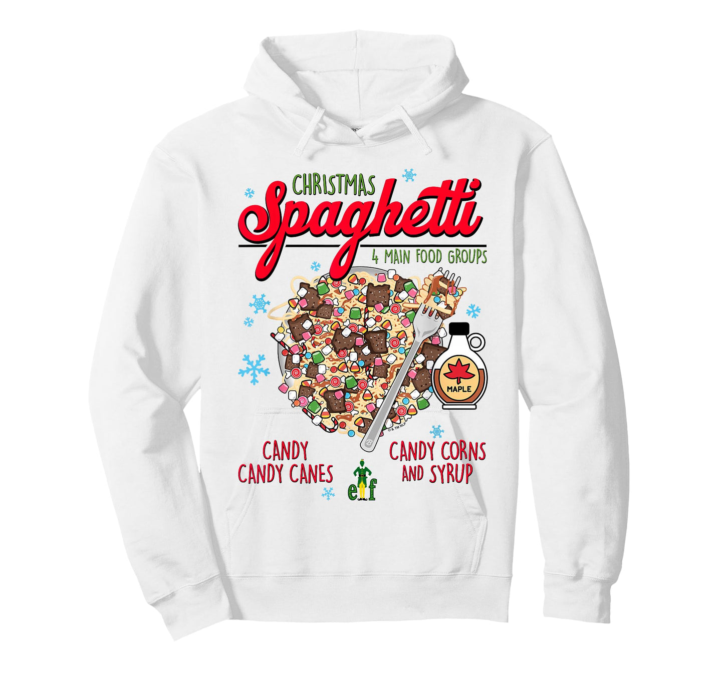 Elf Christmas Spaghetti T-Shirt