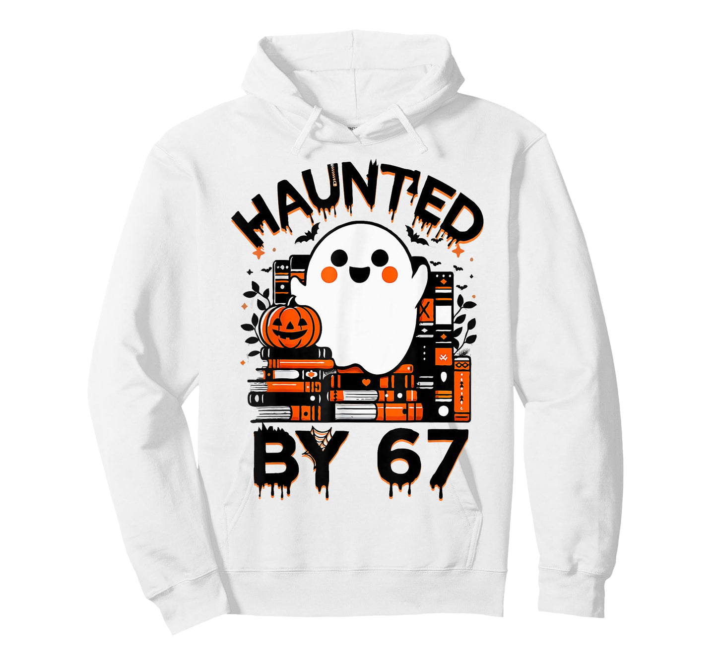 Haunted by 67 - Teacher Boo Ghost Pumpkin Halloween Costume T-Shirt
