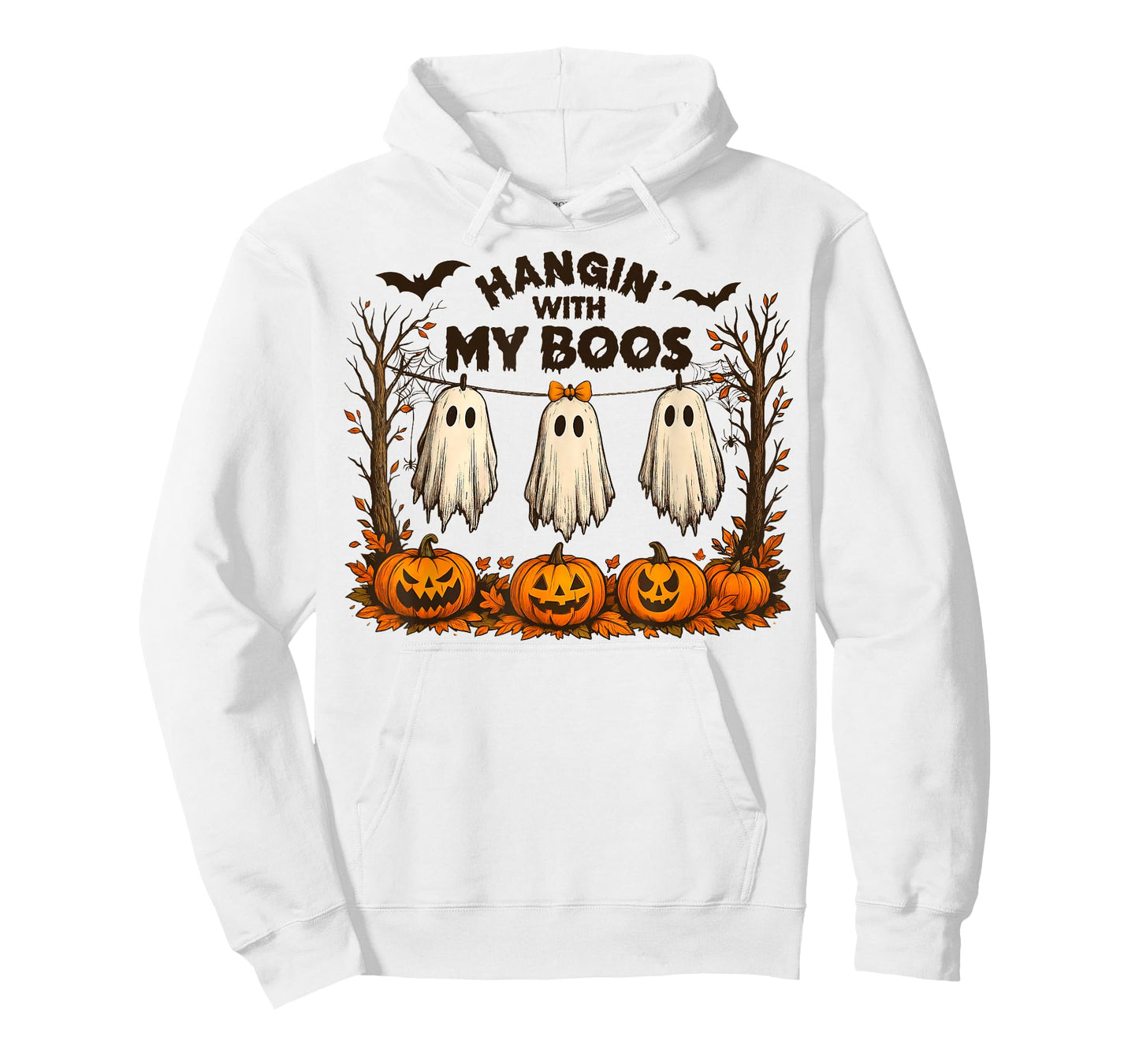 Hangin' with My Boos Funny Hanging Ghosts Spooky Halloween T-Shirt