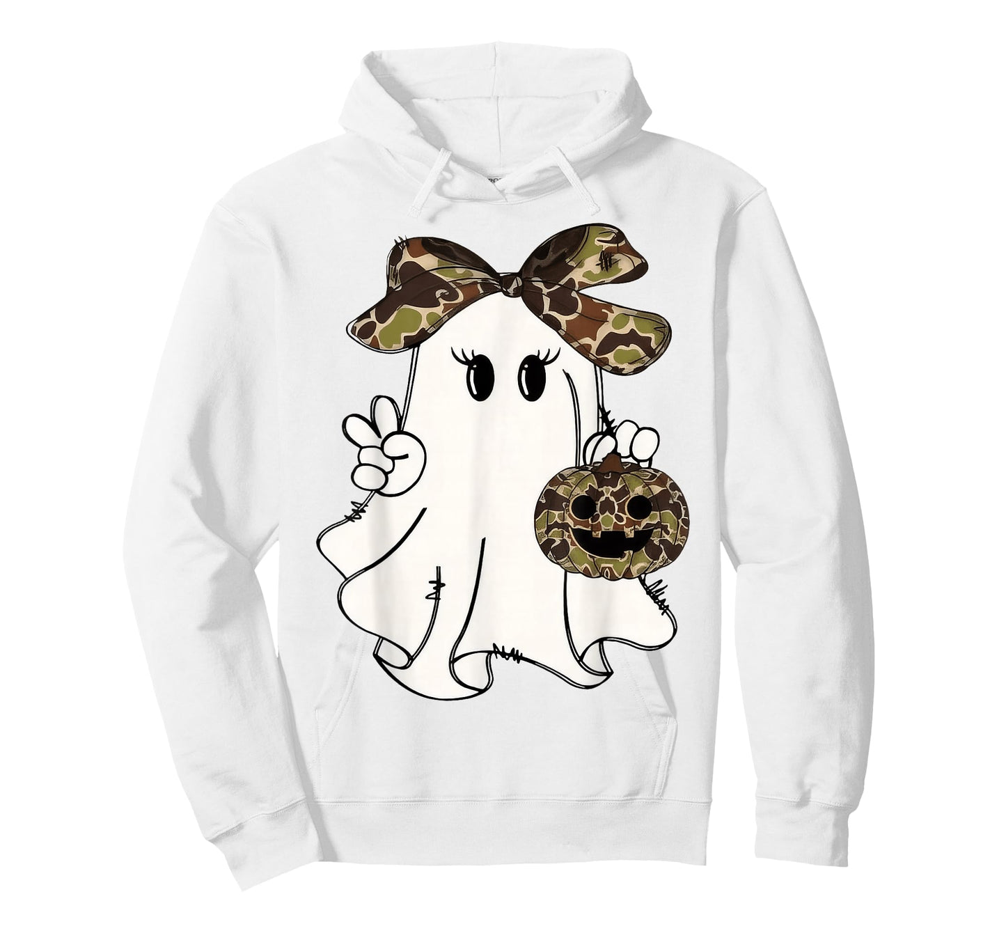 Funny Halloween Camouflage Camo Ghost Hello Hunting Season T-Shirt
