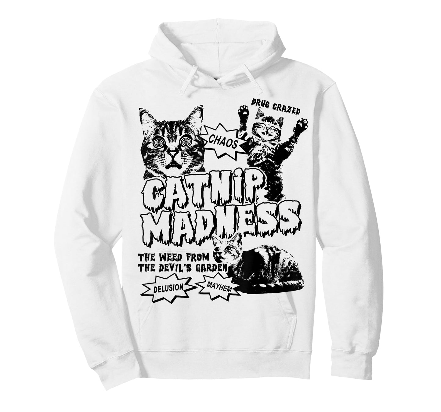 Catnip Madness Cats | Retro Funny B-Movie Poster Cat Owners T-Shirt