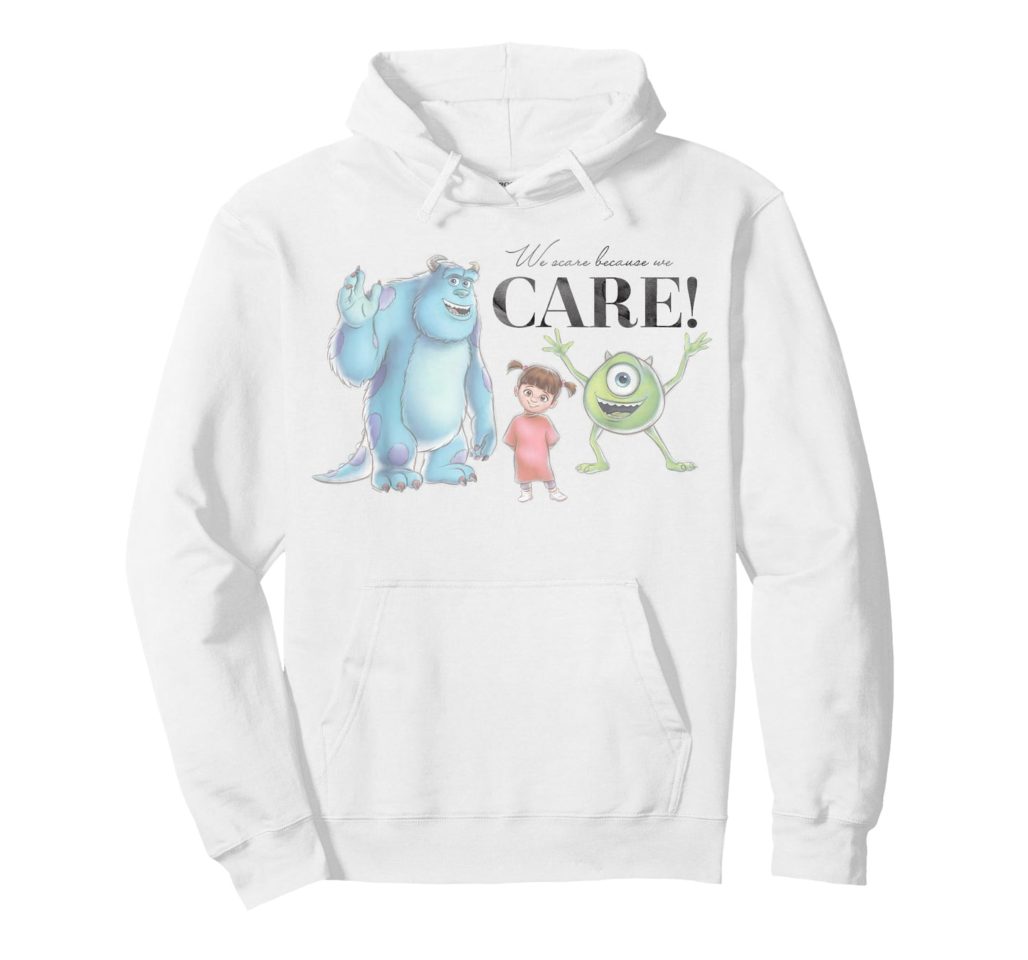 Disney 100 and Pixar's Monsters Inc We Scare Because We Care T-Shirt