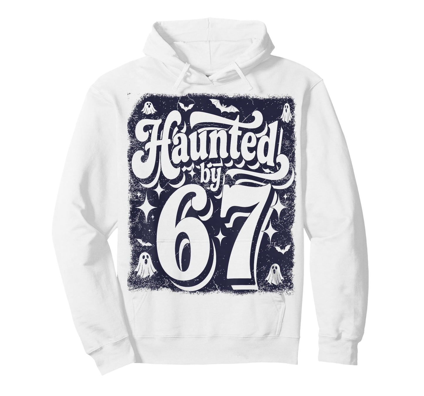 Haunted by 67 – Spooky Halloween Ghost Six Seven Meme Retro T-Shirt