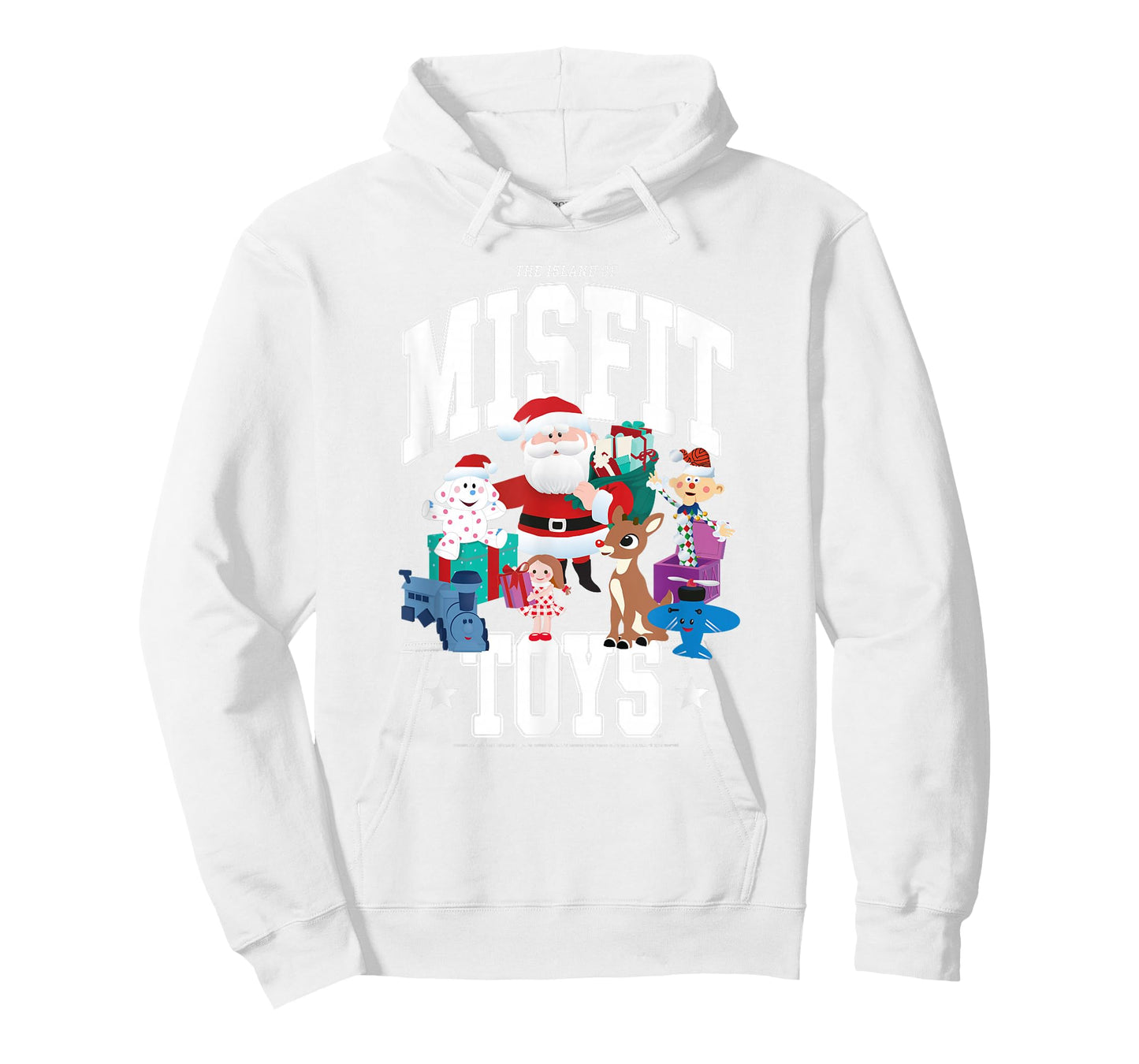 Rudolph Island of Misfit Toys Varsity Style Retro Christmas T-Shirt
