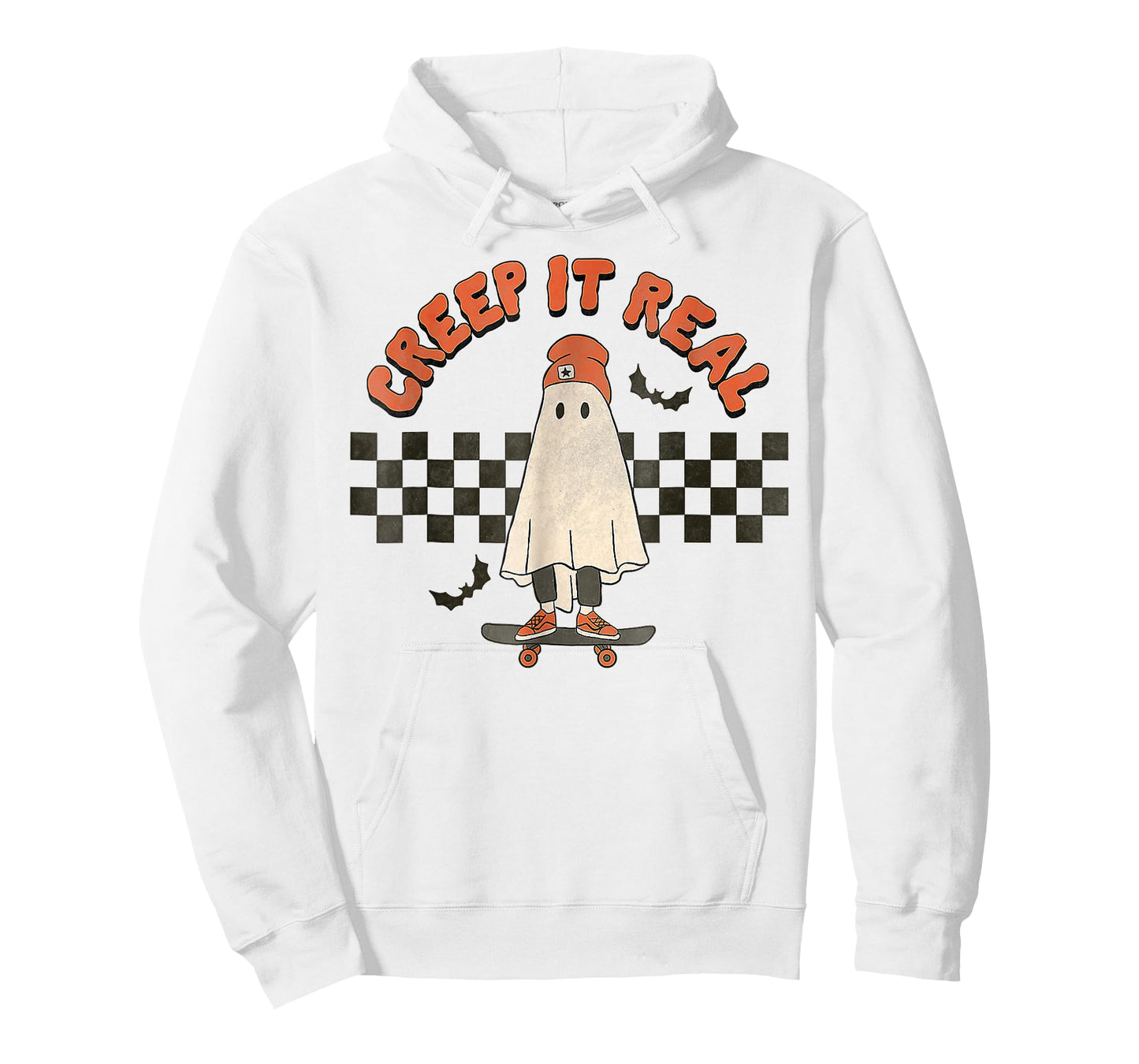 Halloween Creep It Real Skateboarding Ghost T-Shirt
