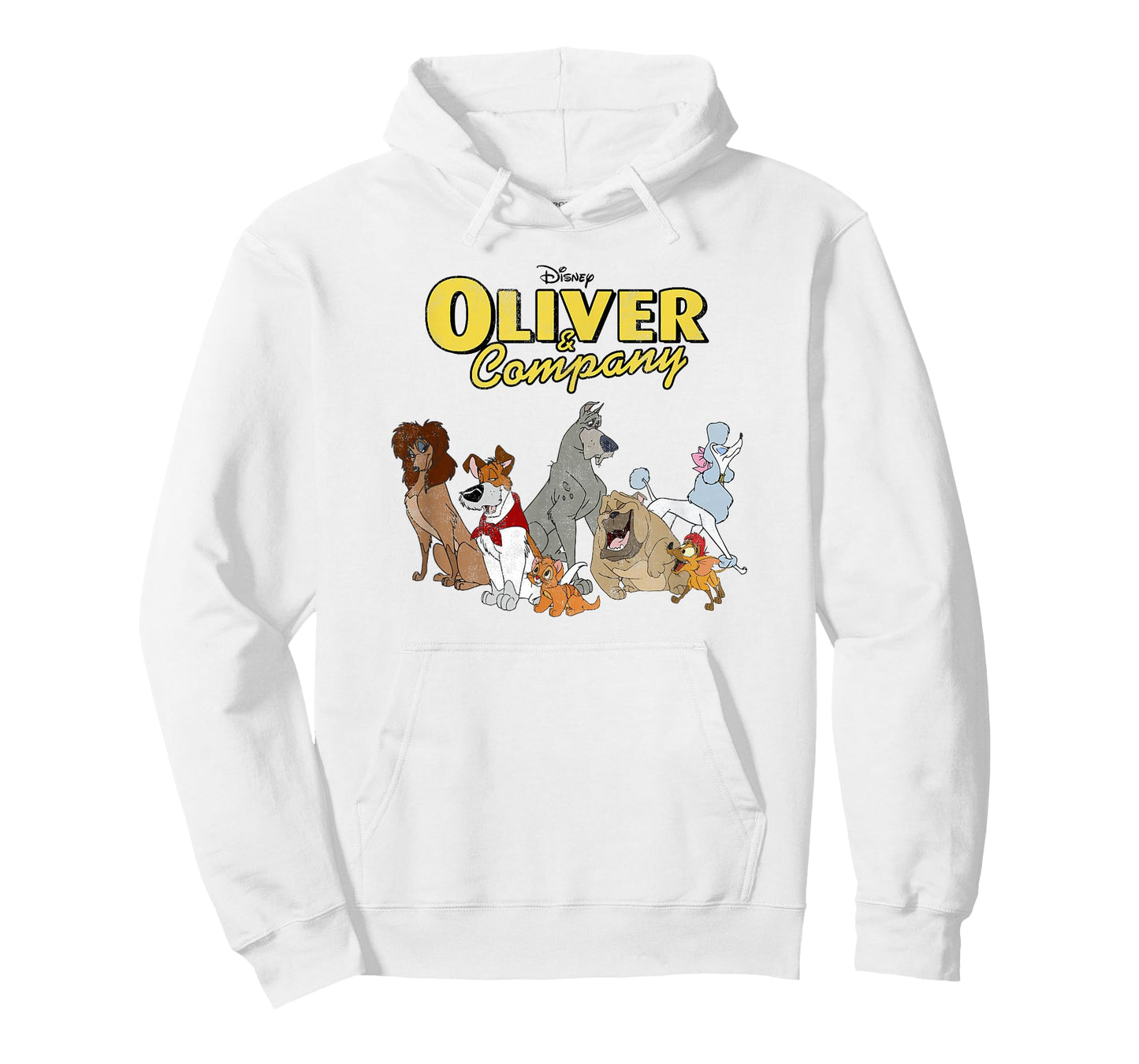 Disney Oliver & Company Group Shot Dog Gang Logo T-Shirt
