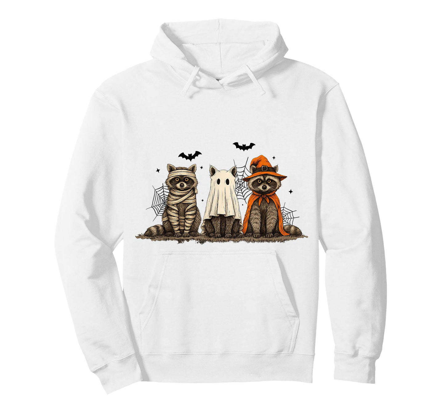 Cute Spooky Halloween Raccoons Men Women Kids Funny Raccoon T-Shirt