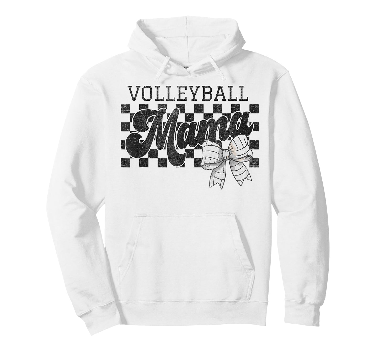 Volleyball Mama Mom Game Day Retro Volleyball Coquette Bow T-Shirt