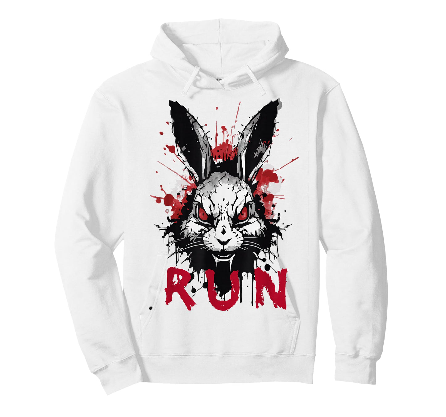Run Rabbit, Evil Bunny Artwork, Modern Vintage Grunge Anime T-Shirt