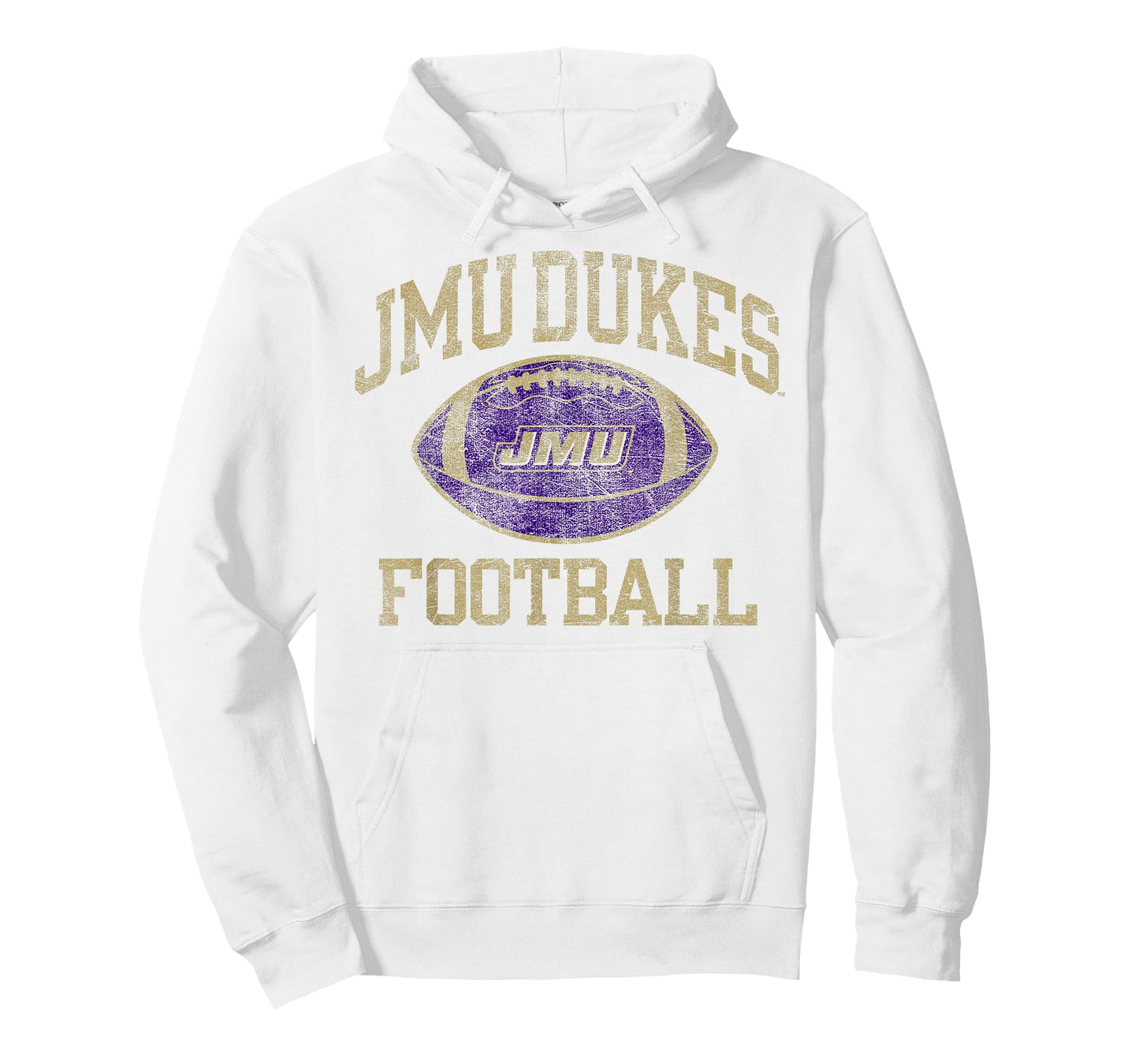 James Madison Dukes Football Intensity Vintage White T-Shirt