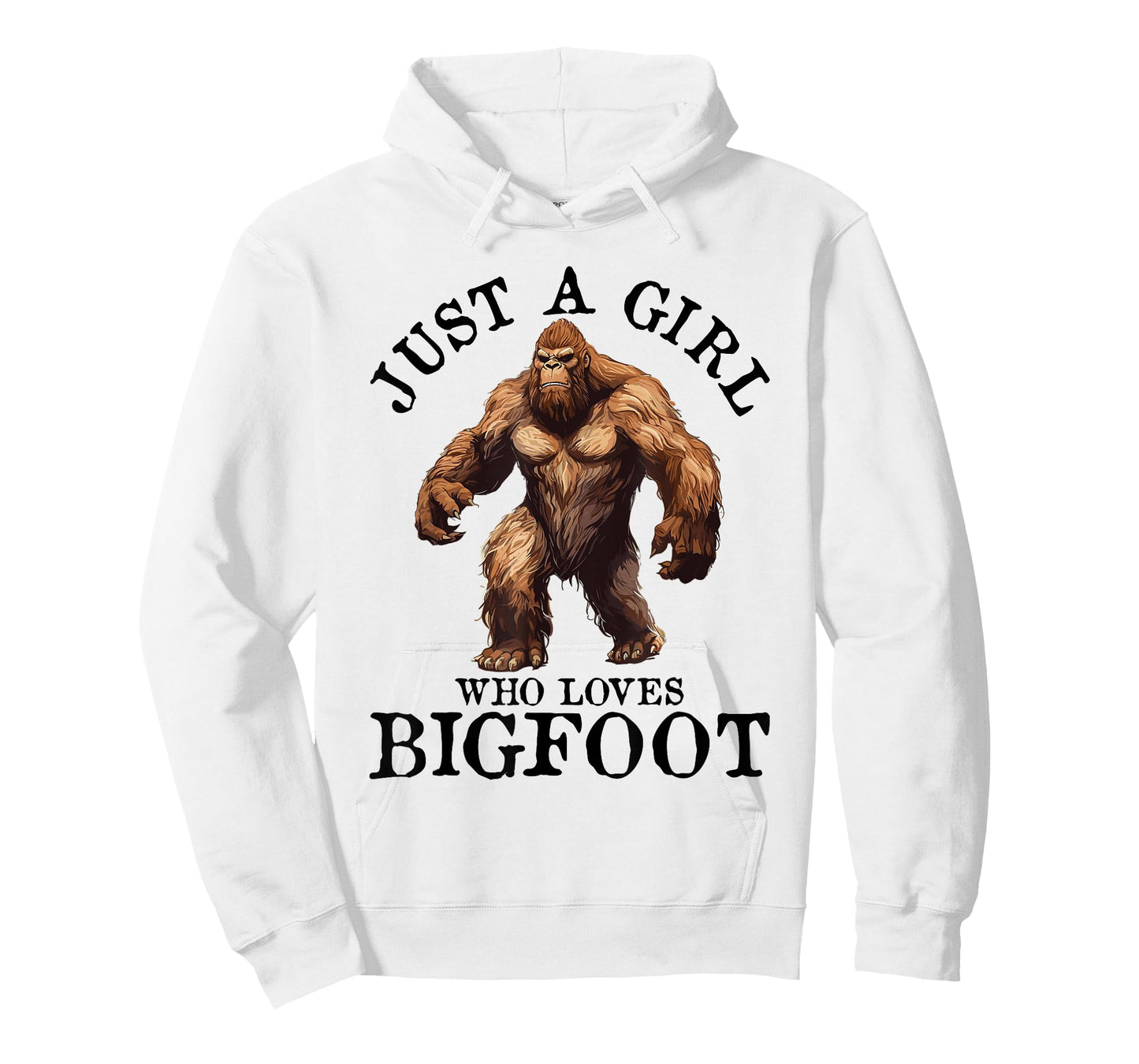 Bigfoot Just A Girl Who Loves Sasquatch Funny Retro Vintage T-Shirt