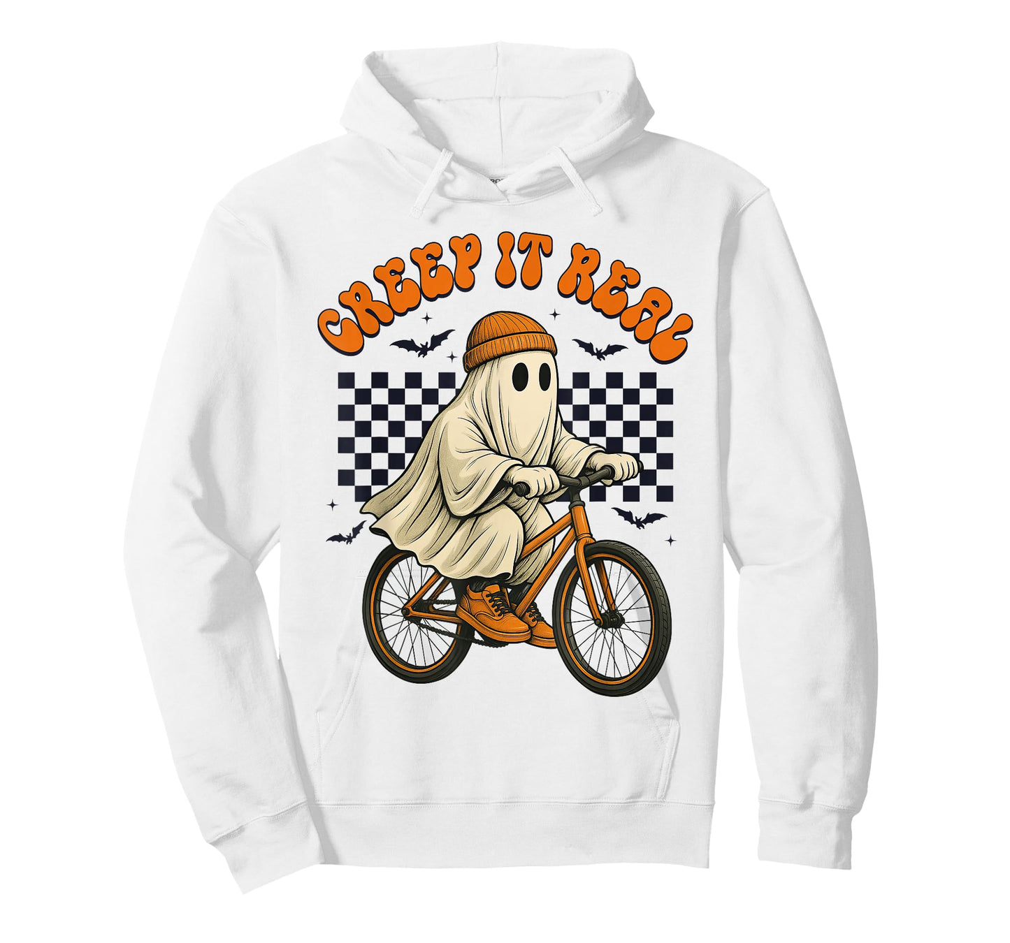 Creep It Real Ghost Riding Bike Halloween Costume T-Shirt