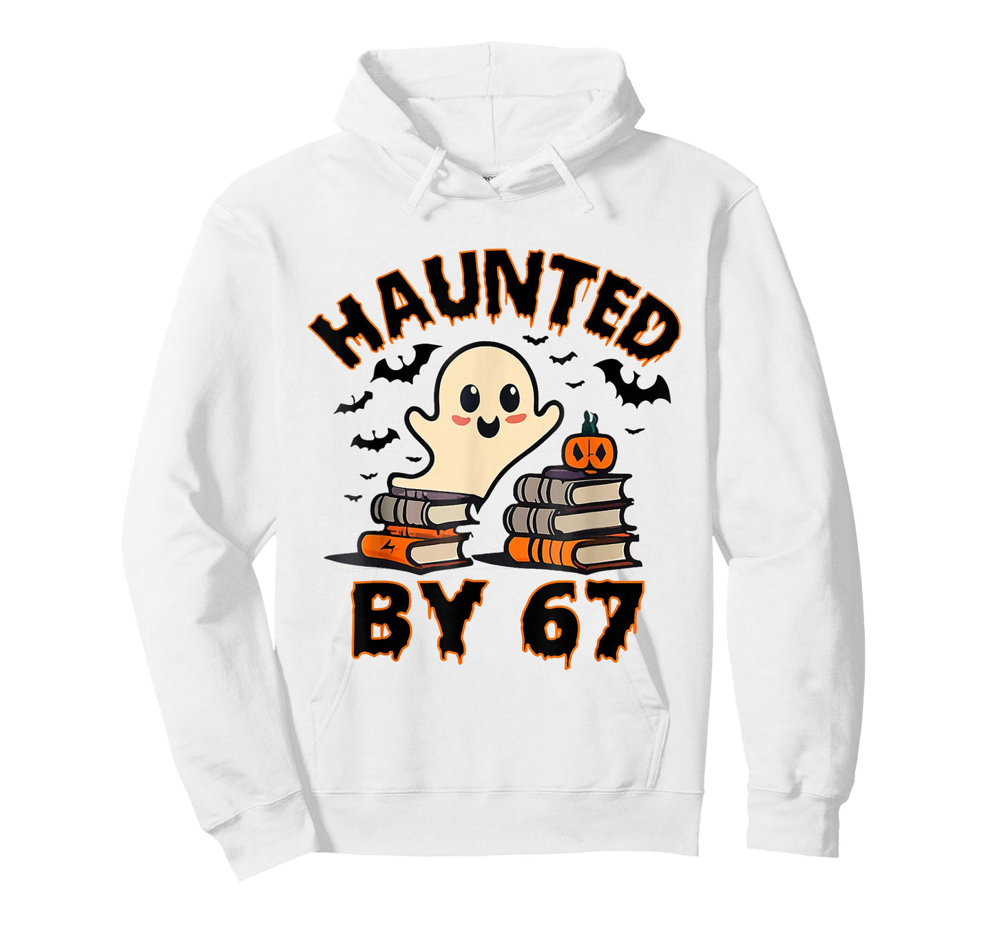 Haunted by 67 Funny Teacher Ghost Pumpkin Halloween Costume T-Shirt