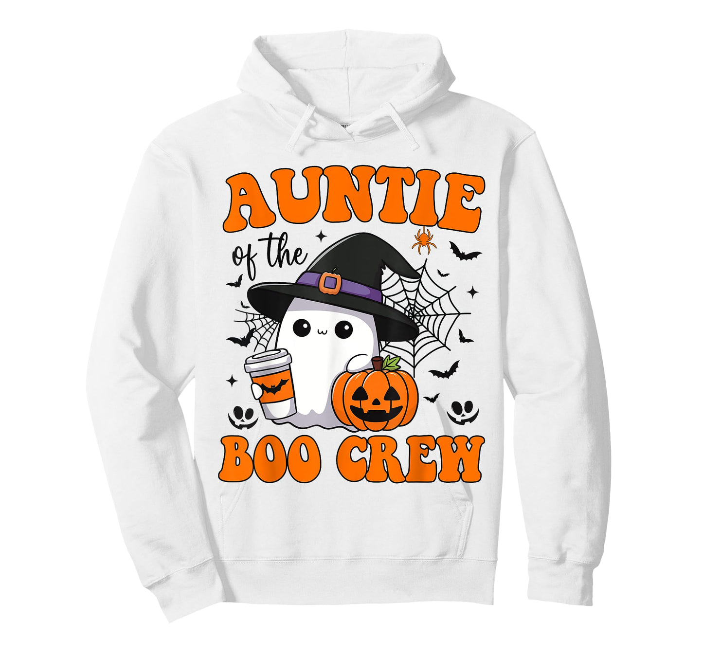 Auntie Boo Crew Groovy Ghost Matching Family Halloween T-Shirt