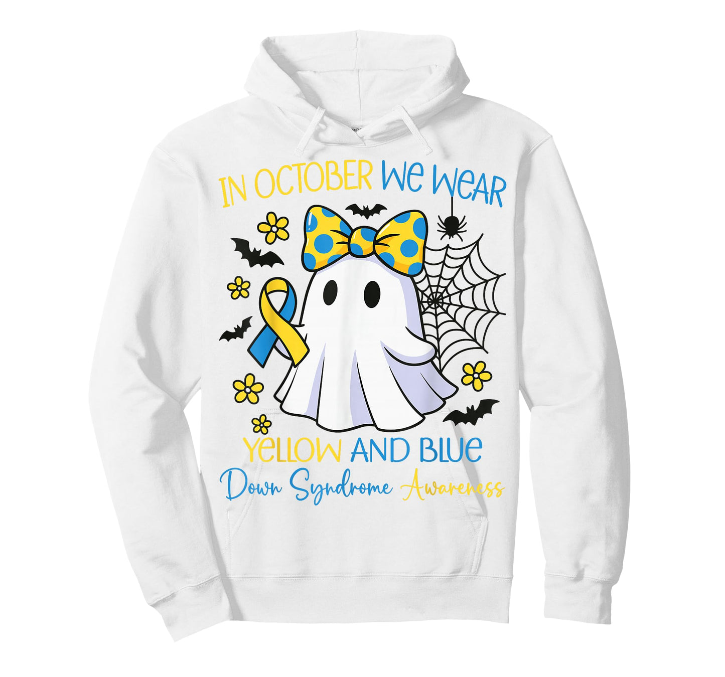 in October We Wear Yellow and Blue Down Syndrome Awareness T-Shirt