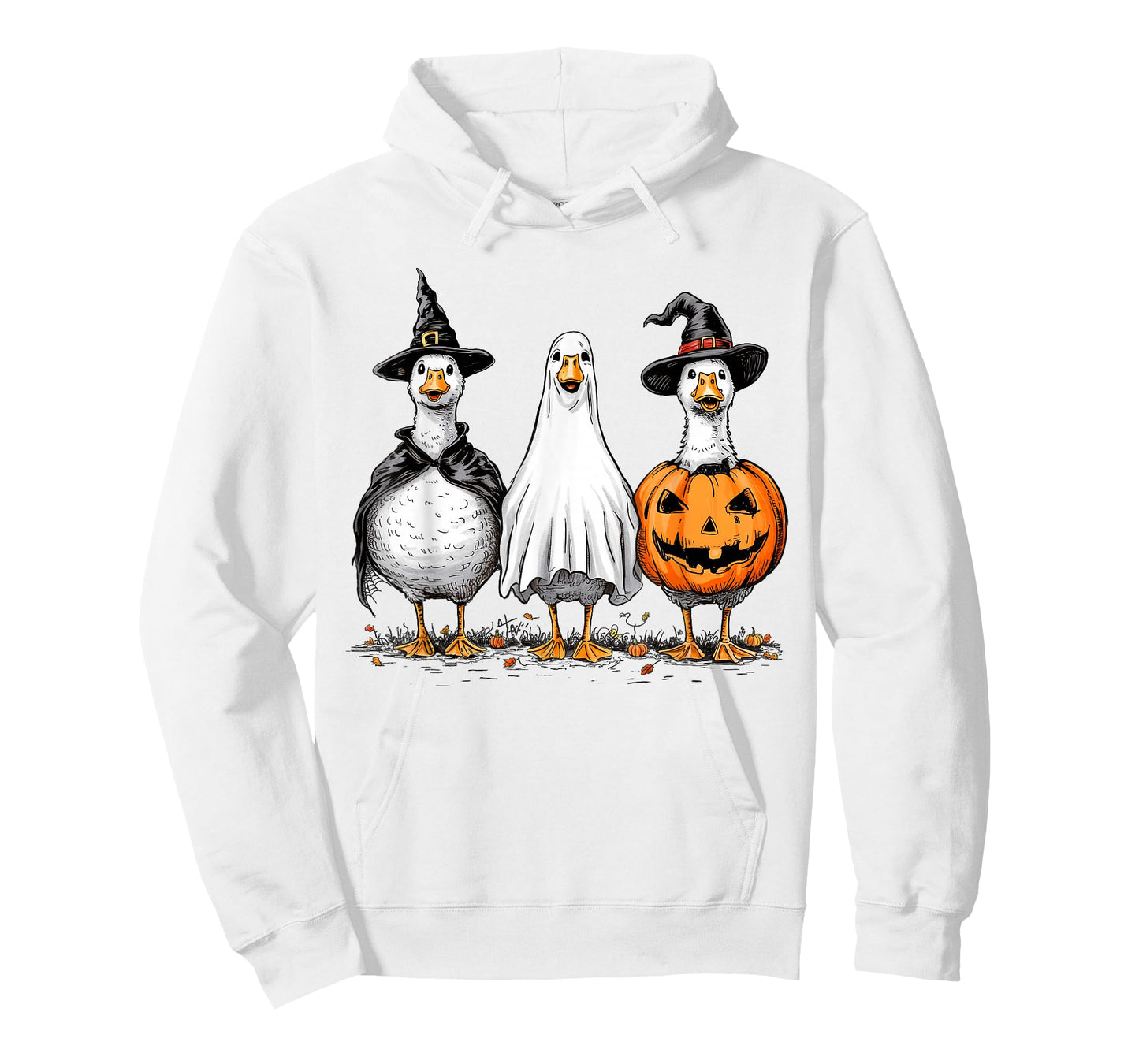 Halloween Goose Witch Ghost Pumpkin Skeleton Spooky Costume T-Shirt