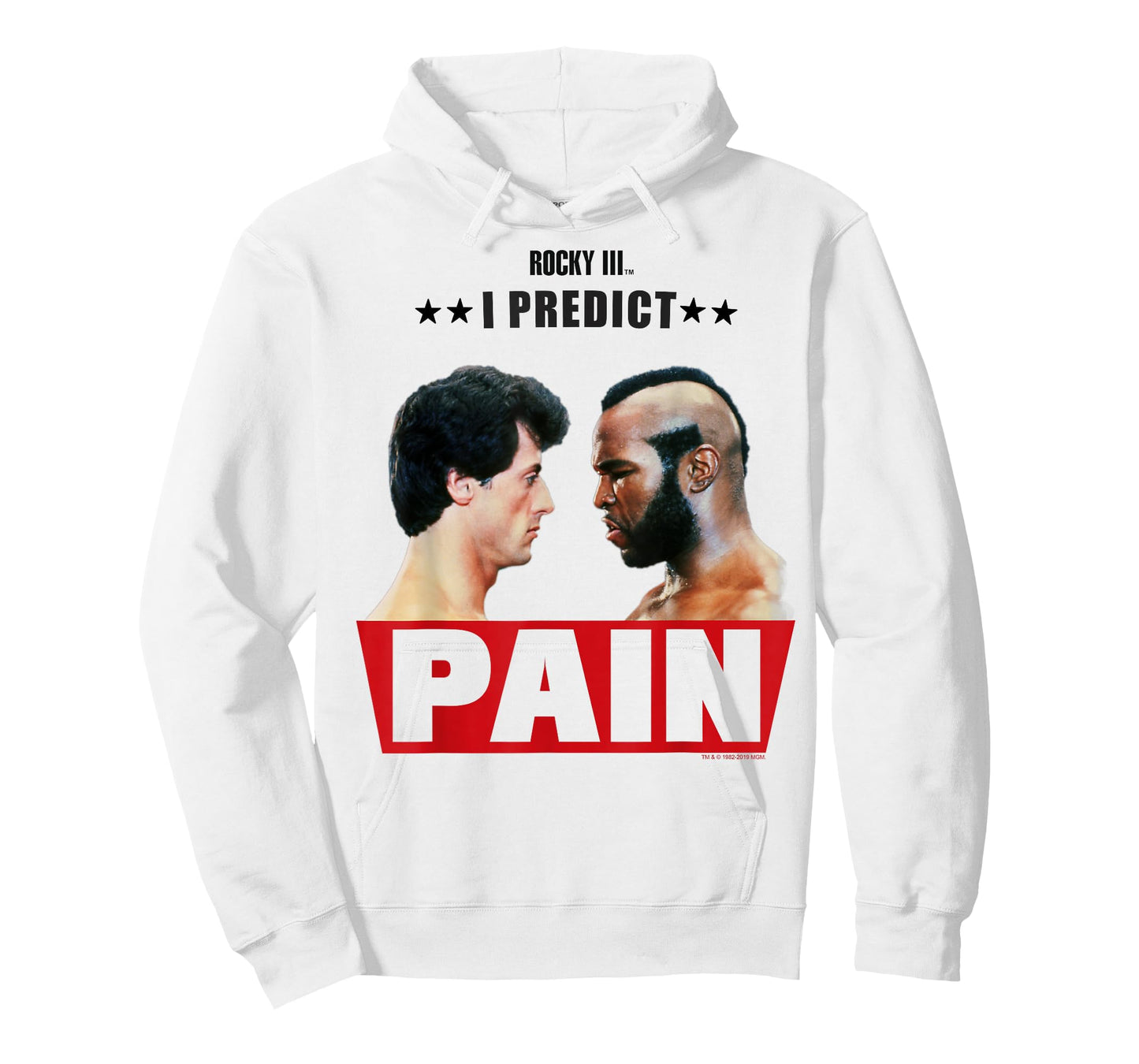 Rocky 3 I Predict Pain Rocky and Clubber Face Off Portrait T-Shirt