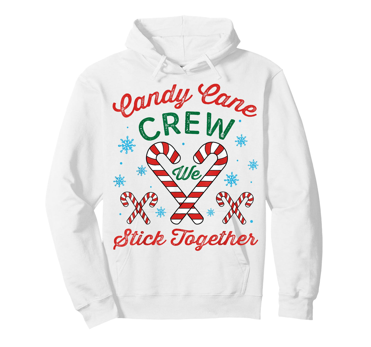 Candy Cane Crew We Stick Together Christmas Costume Xmas T-Shirt