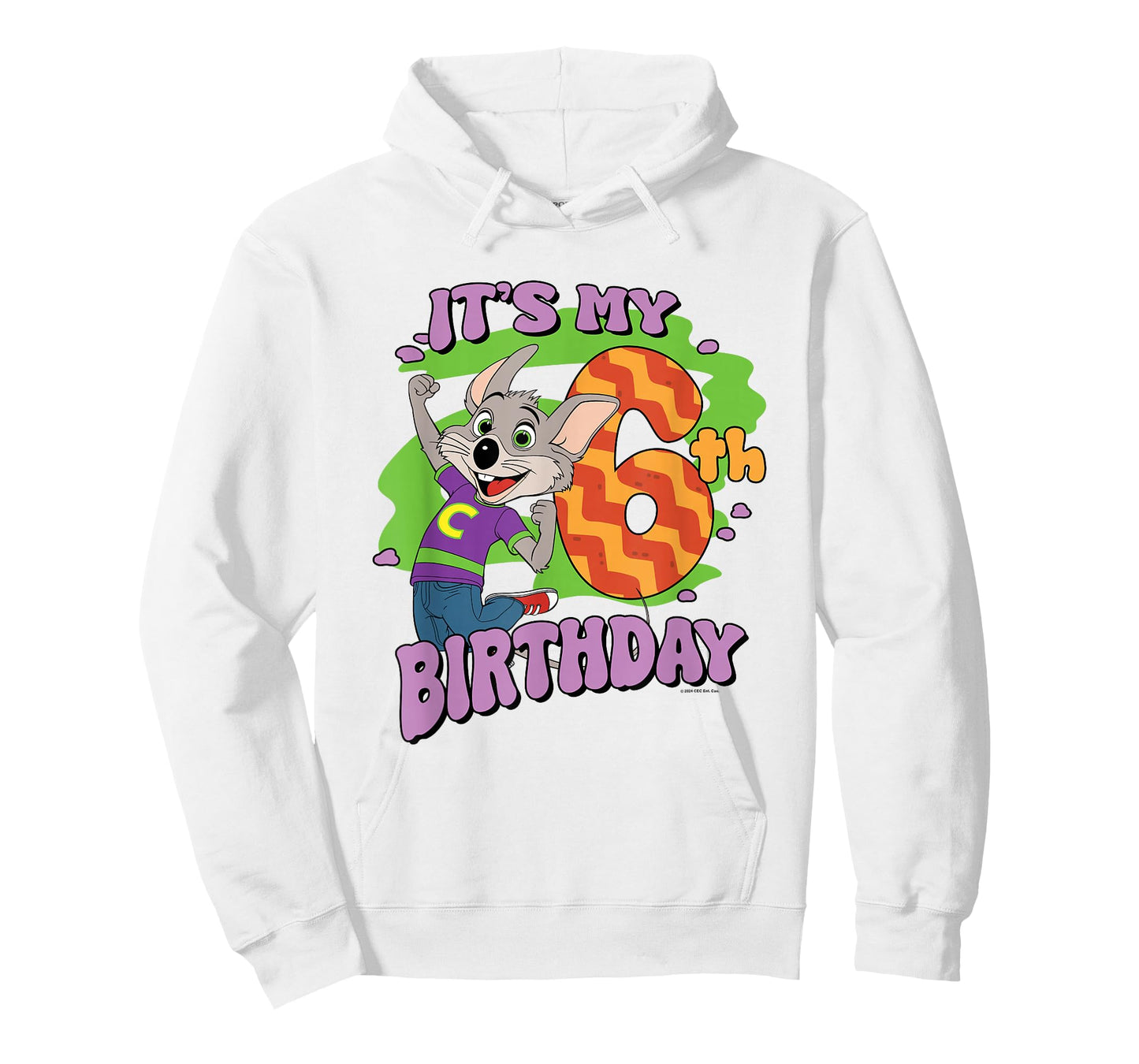 Chuck E. Cheese It's My 6th Birthday Happy Chuck Chest Logo T-Shirt