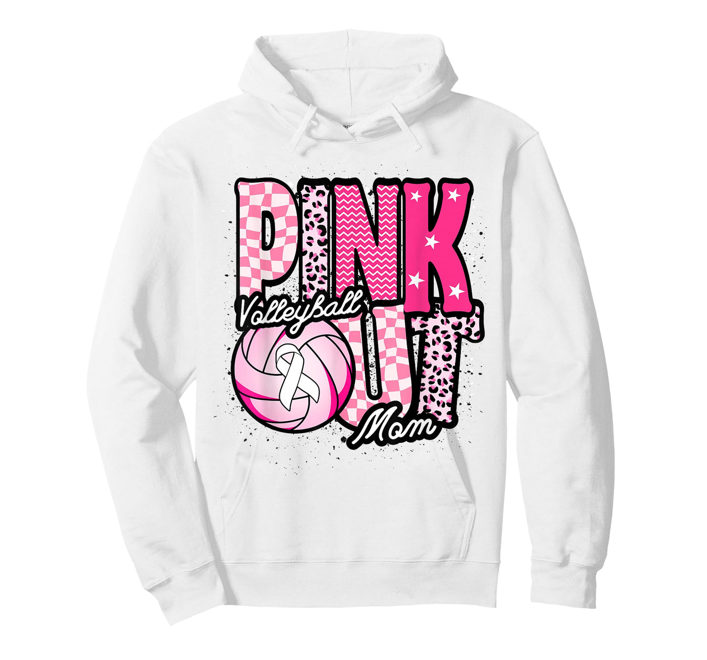 Pink Volleyball Mom Pink Out Day T-Shirt