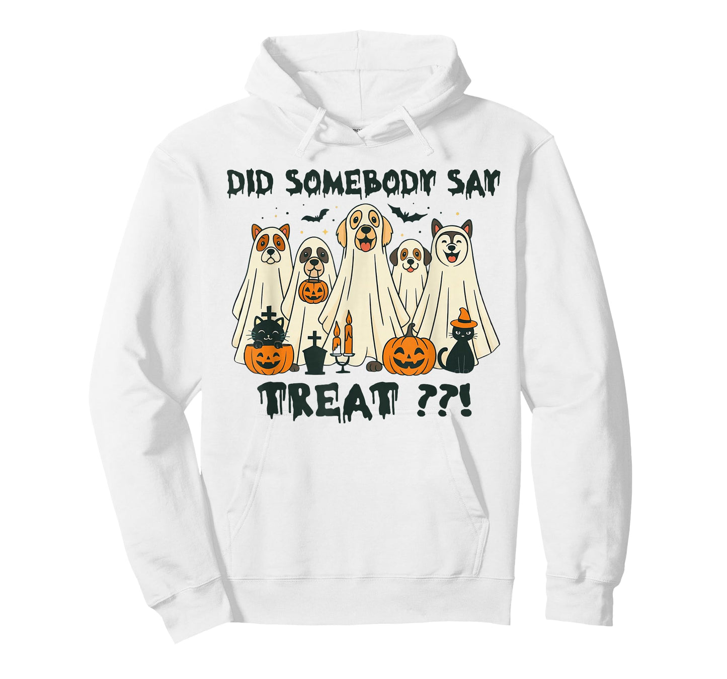 Cute Funny Did Somebody Say Treat Dogs Ghosts Boo Sheets T-Shirt