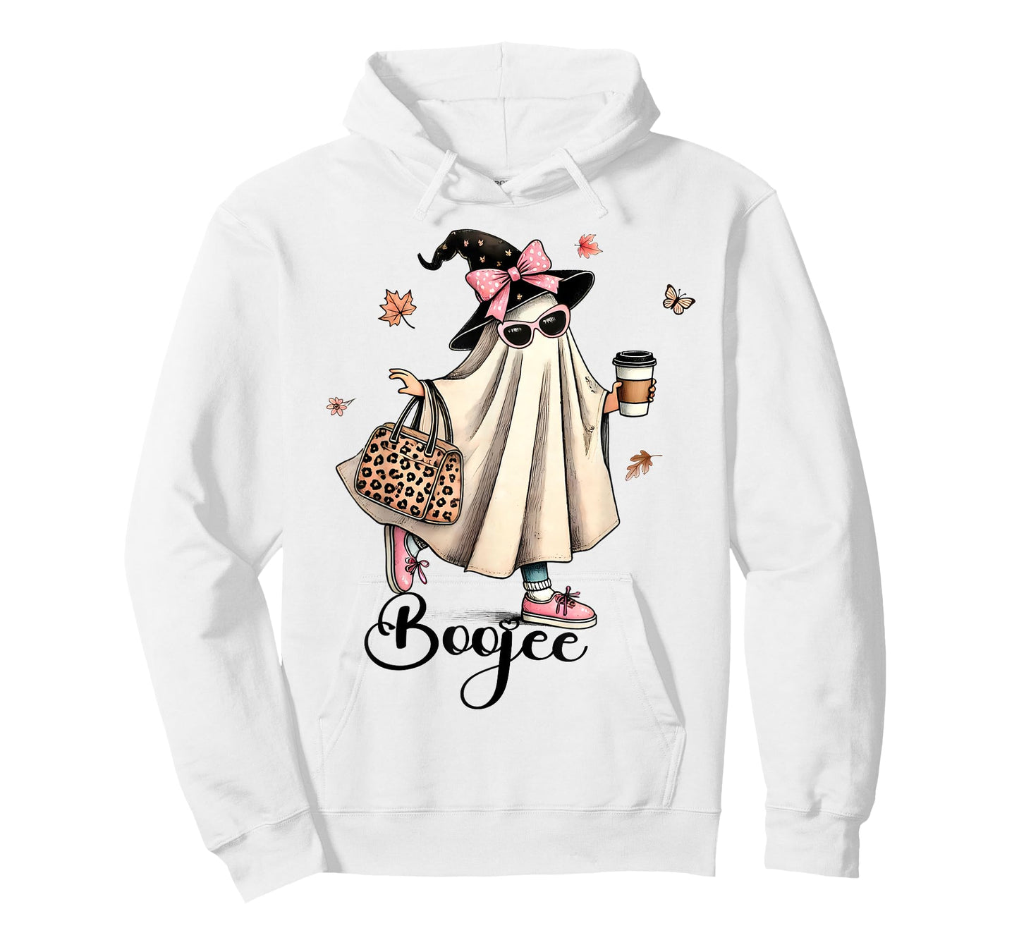 Boo Jee Ghost Ice Coffee Coquette Bow Halloween Women Girl T-Shirt