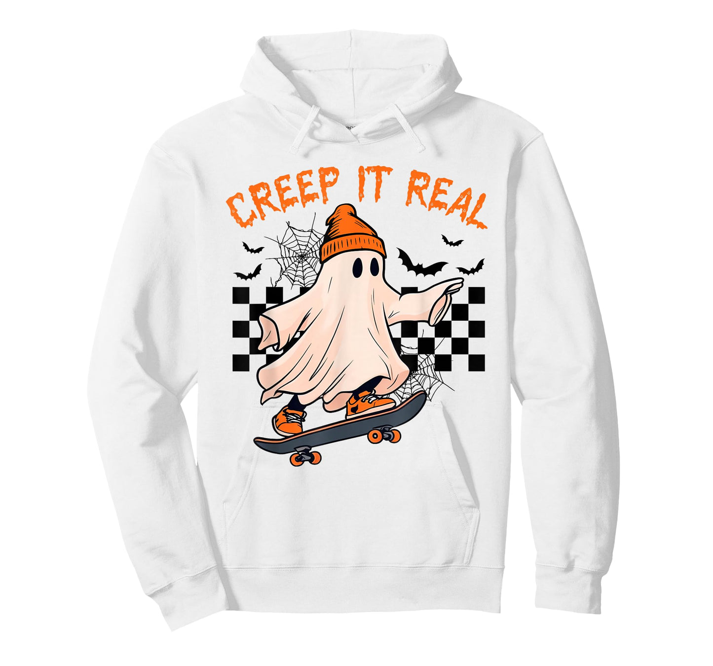 Creep It Real Ghost Skater Halloween Costume Men Boys Kids T-Shirt