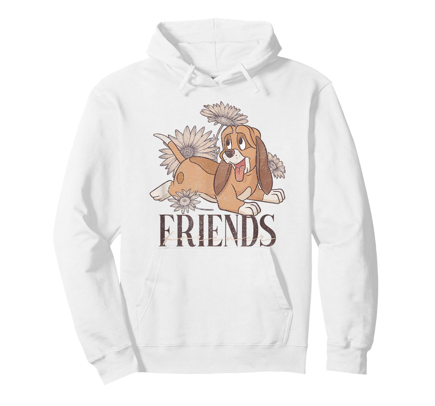 Disney The Fox and The Hound Friends Forever Floral Logo T-Shirt