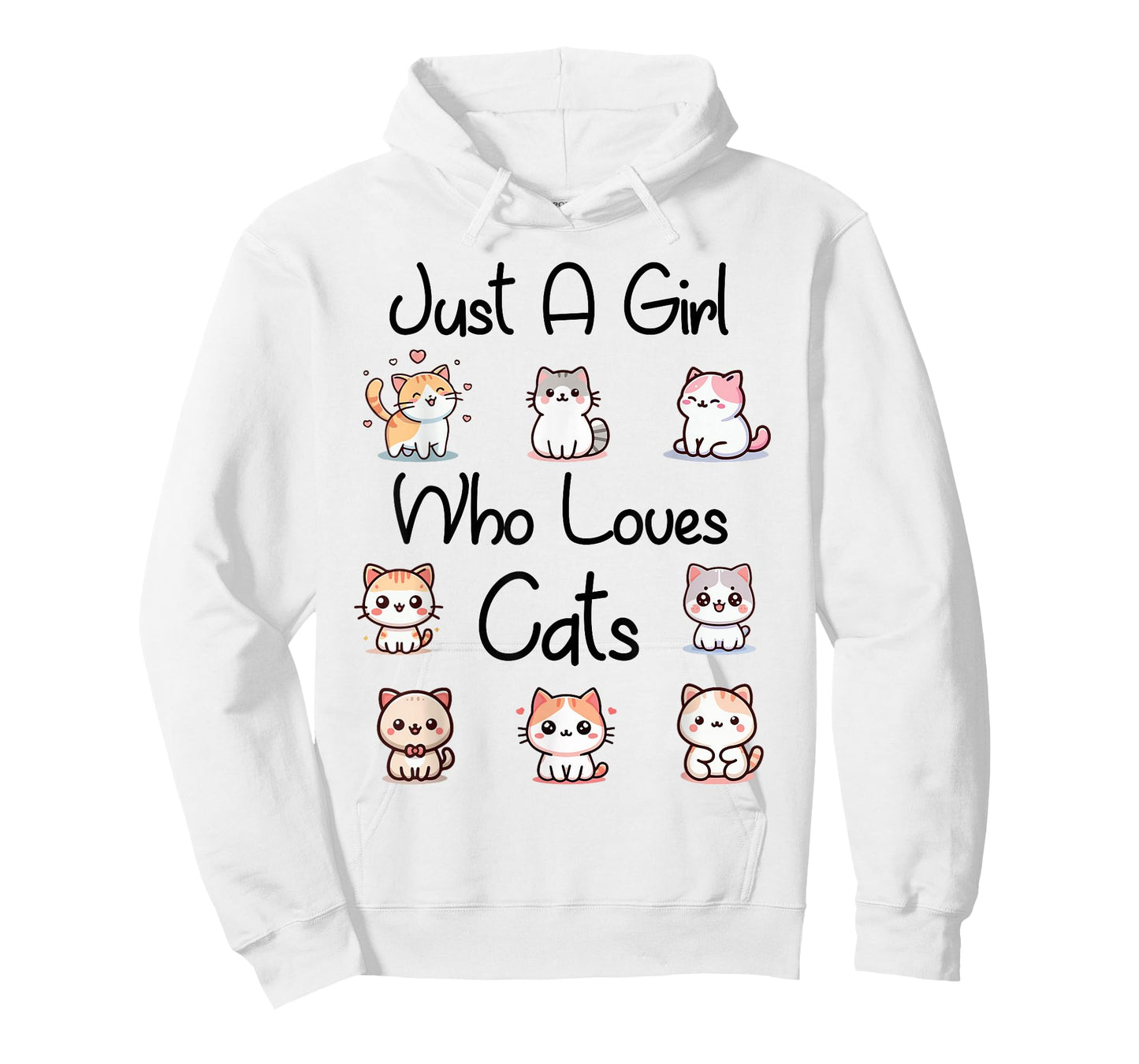 Toddler Just A Girl Who Loves Cats Women Kids Cute Kitty Cat T-Shirt
