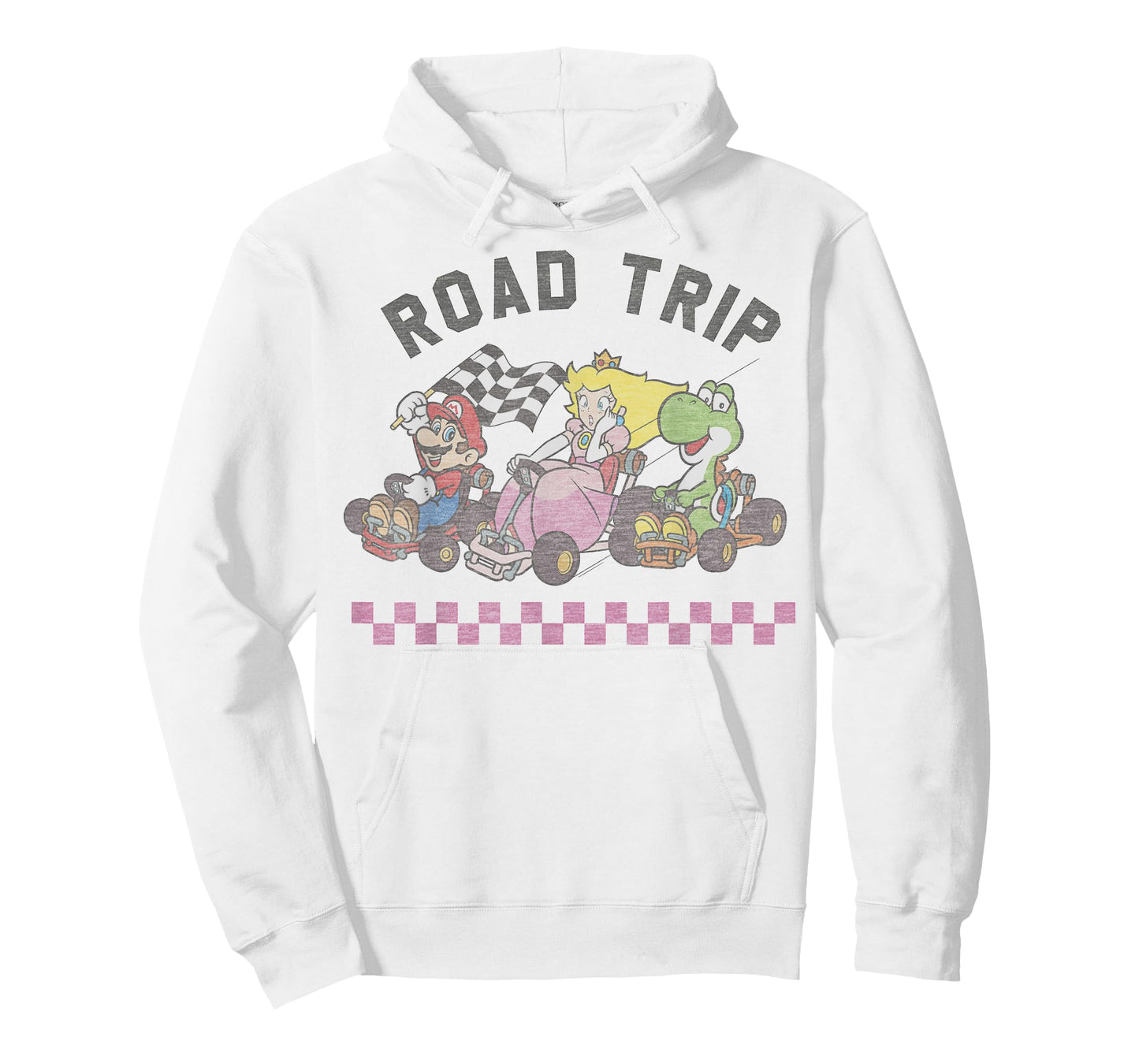 Mario Kart Road Trip Mario Peach Yoshi Trio Vintage T-Shirt