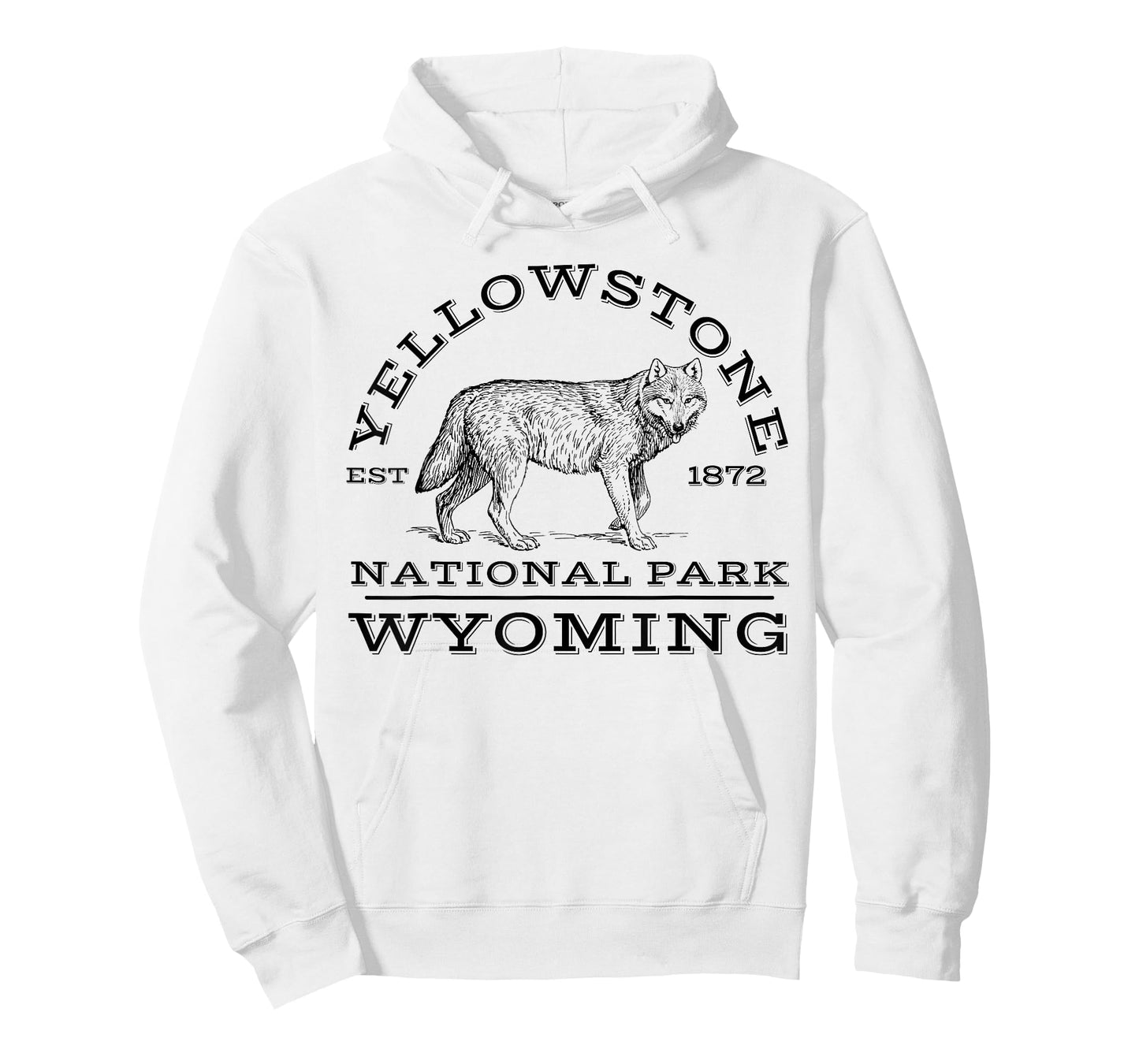 Yellowstone National Park Wolf Wyoming Hike Outdoors T-Shirt