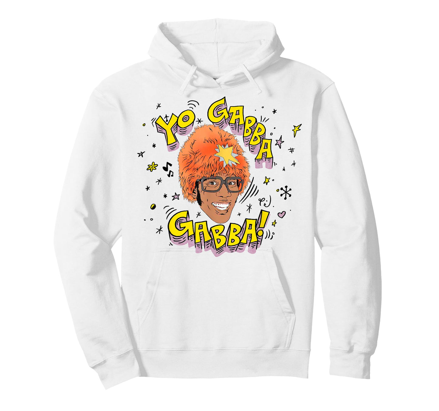 Yo Gabba Gabba! DJ Lance Illustration with Doodles TV Show T-Shirt