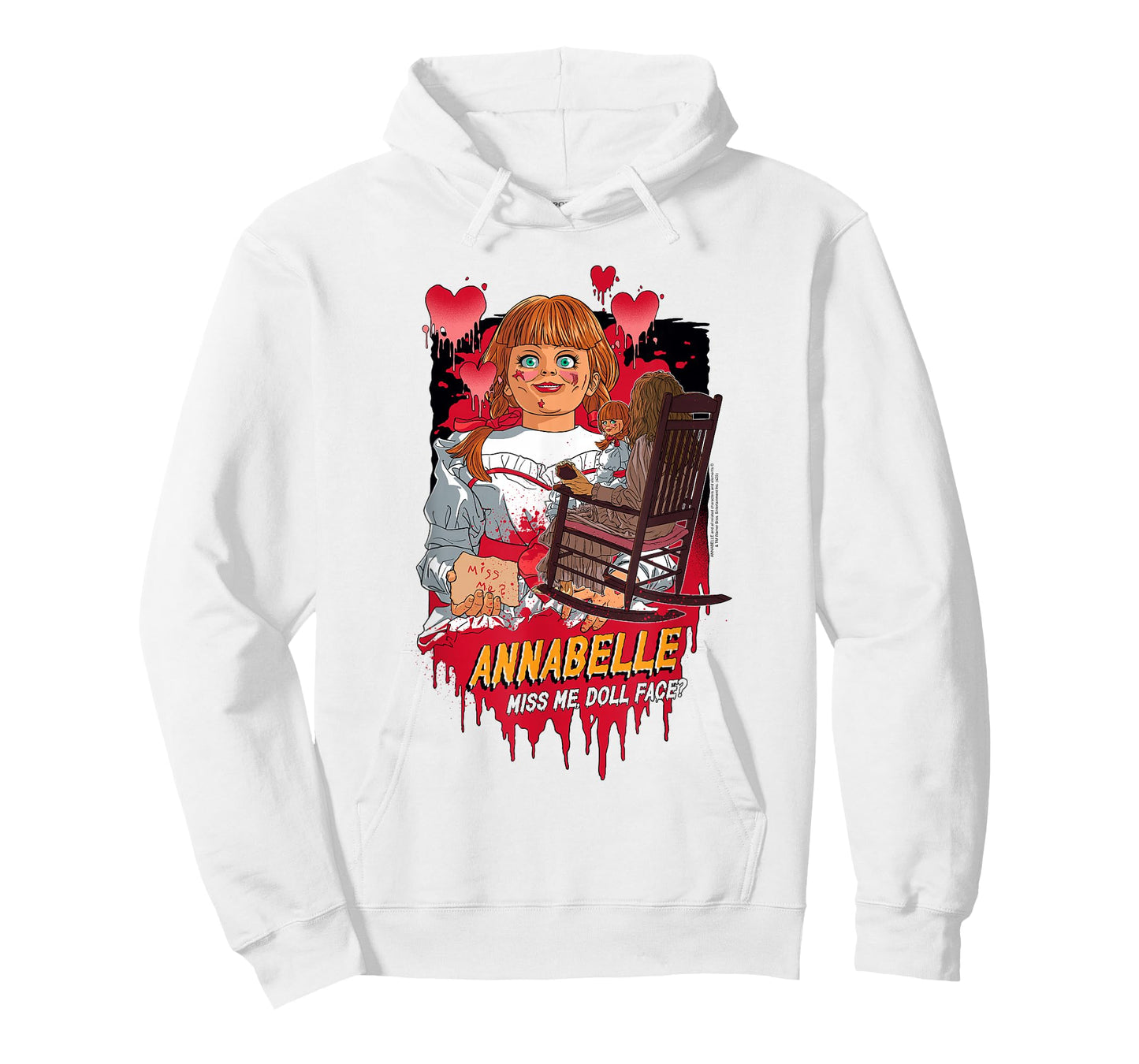 Annabelle Miss Me Doll Face? Illustrated Horror Movie T-Shirt