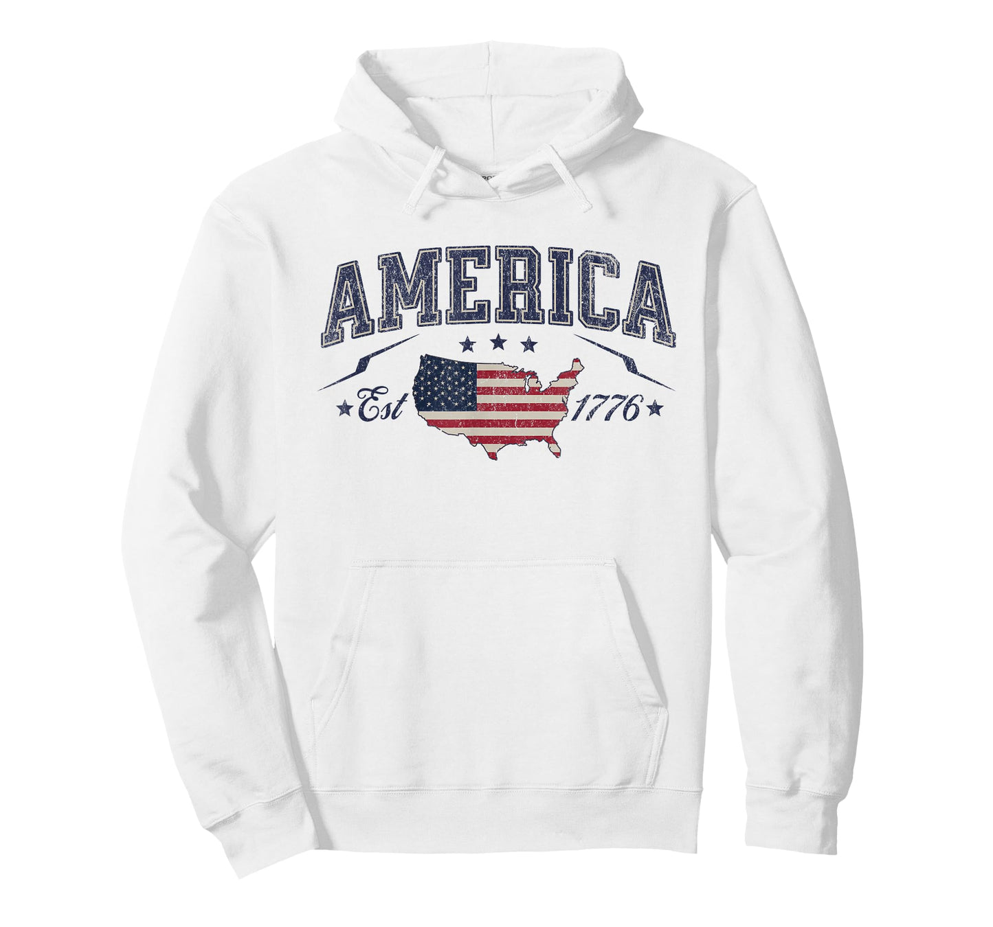 Patriotic American Flag USA Est 1776 4th of July America T-Shirt
