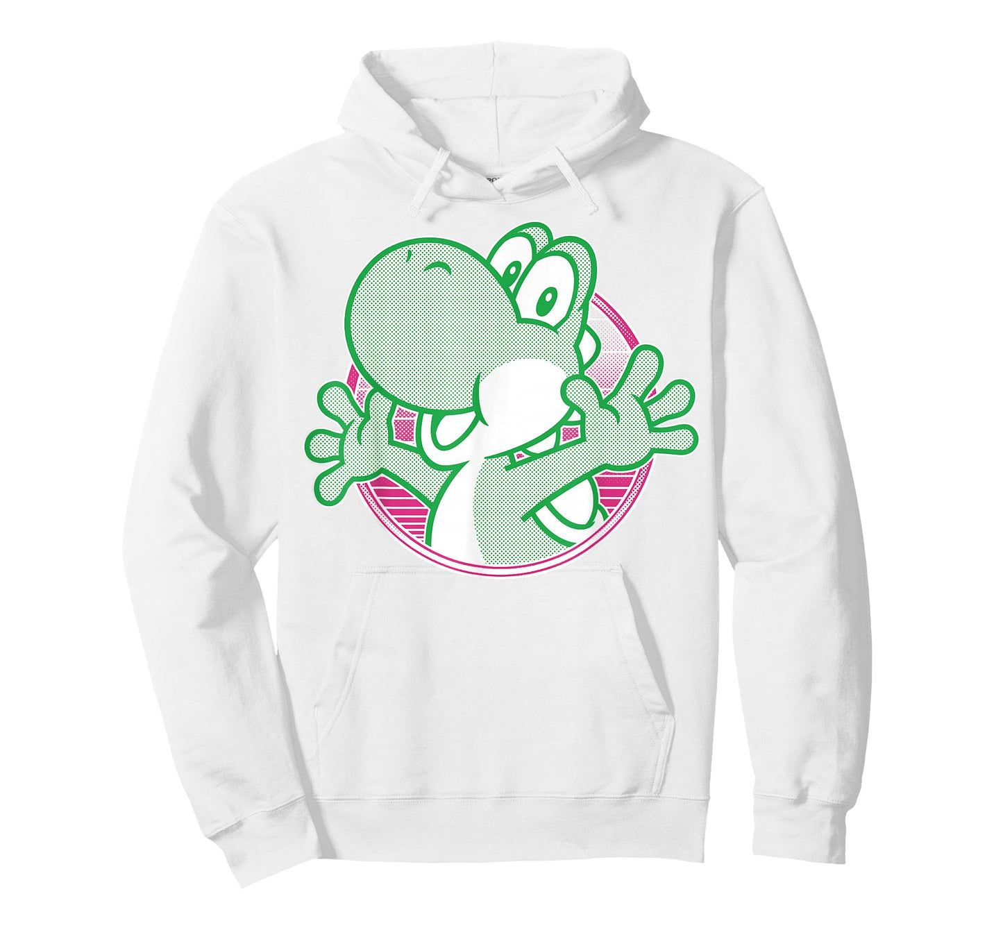 Super Mario Yoshi Neon Circle Portrait T-Shirt
