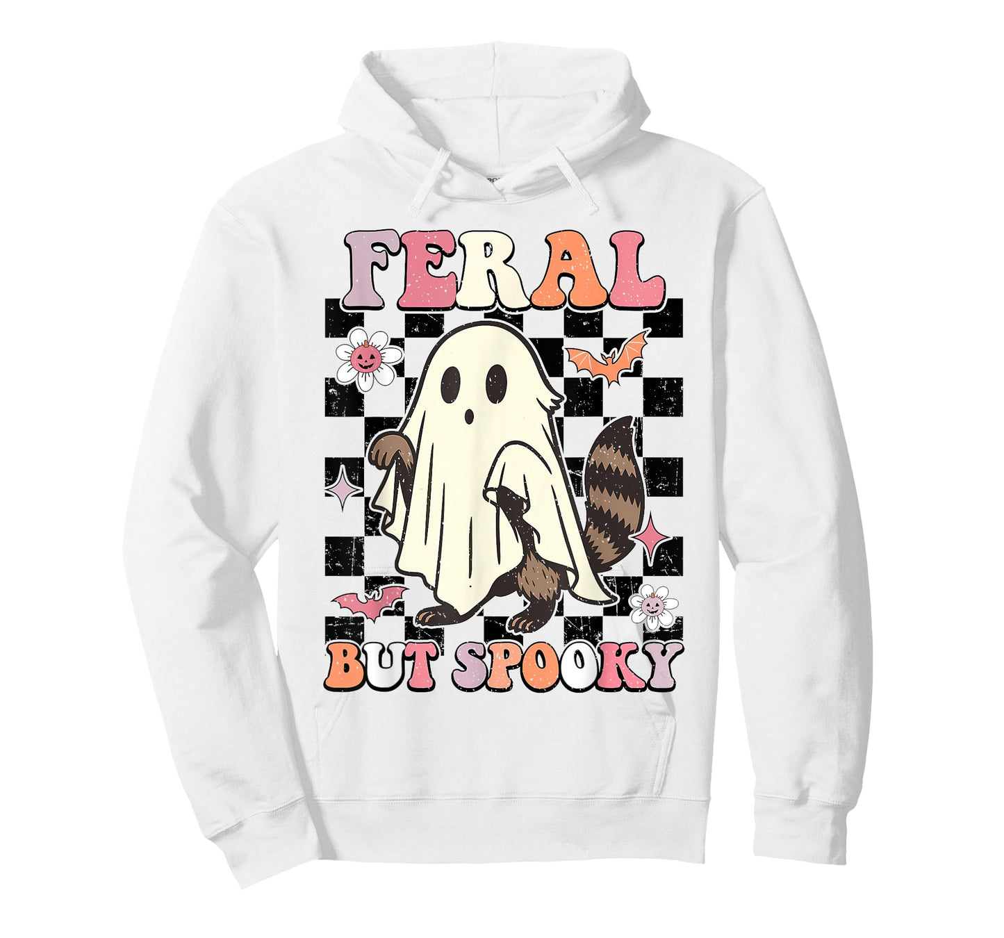 Feral But Spooky Raccoon Lover Ghost Halloween Costume T-Shirt
