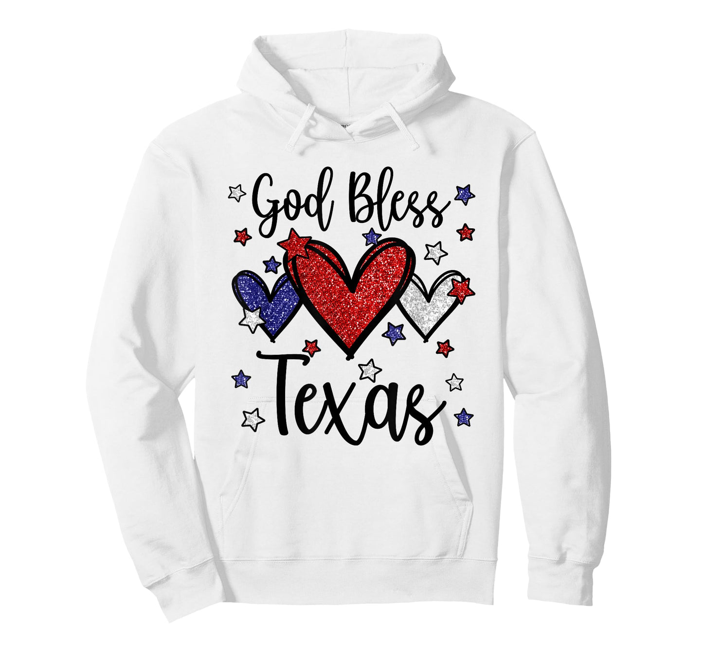 God Bless Texas Hearts For Patriotic Women & Fourth Of July T-Shirt