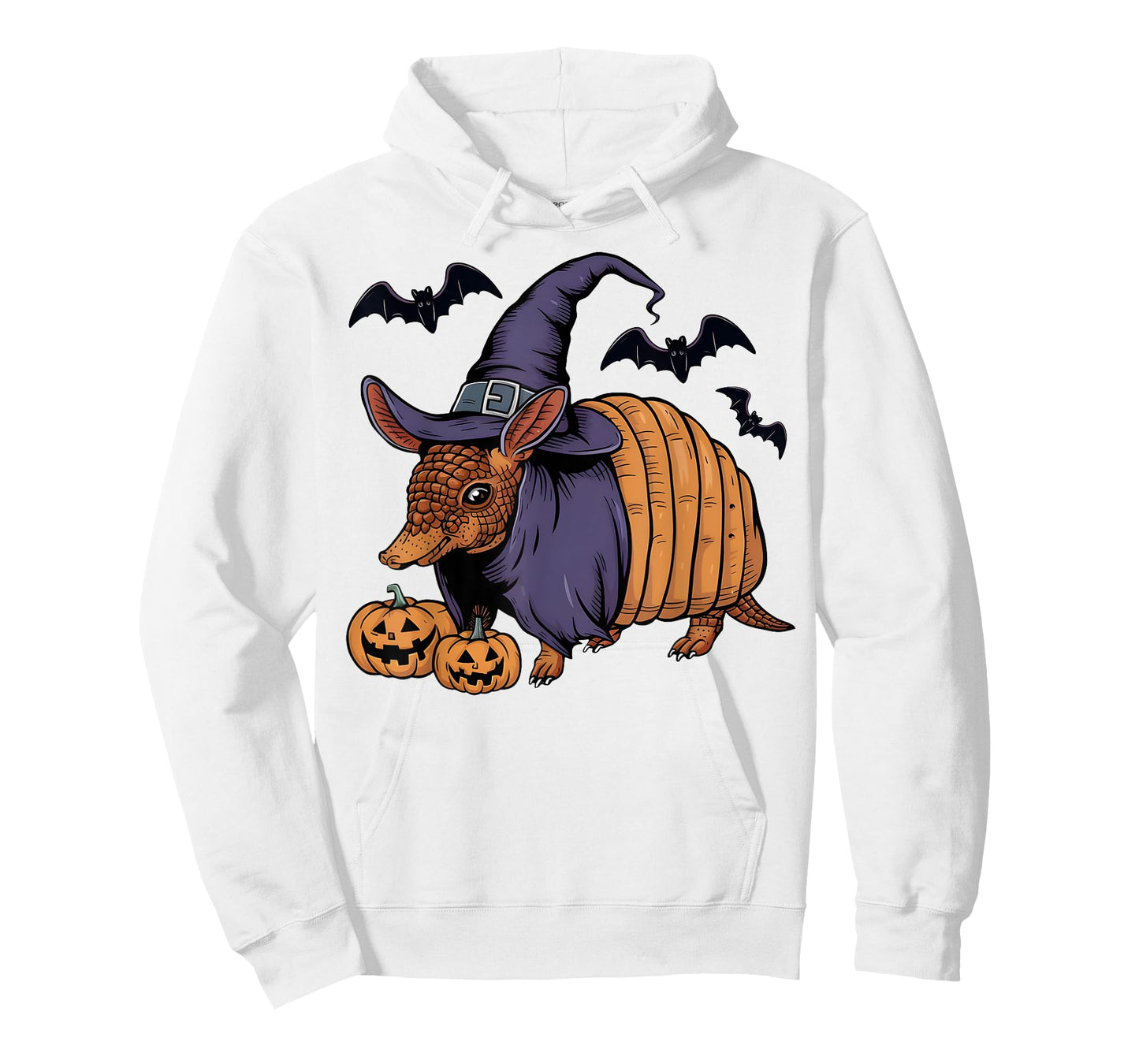Pumpkin Bat Witch Costume Armadillo Halloween T-Shirt